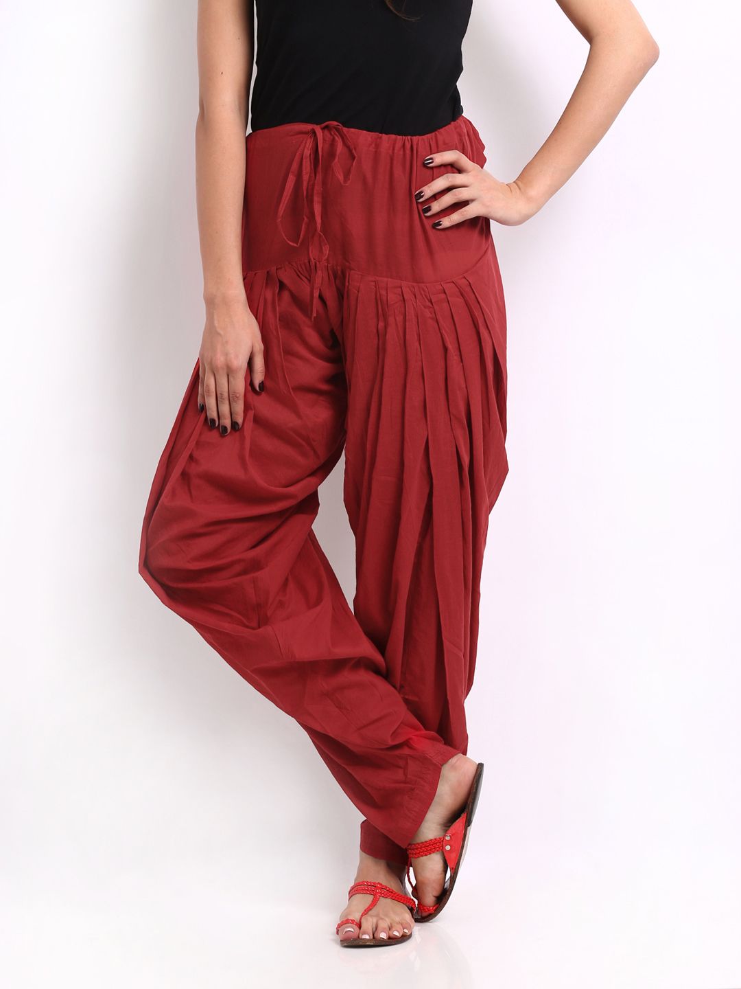 Buy Fabindia Women Red Patiala Pants - 422 - Apparel for Women - 236495