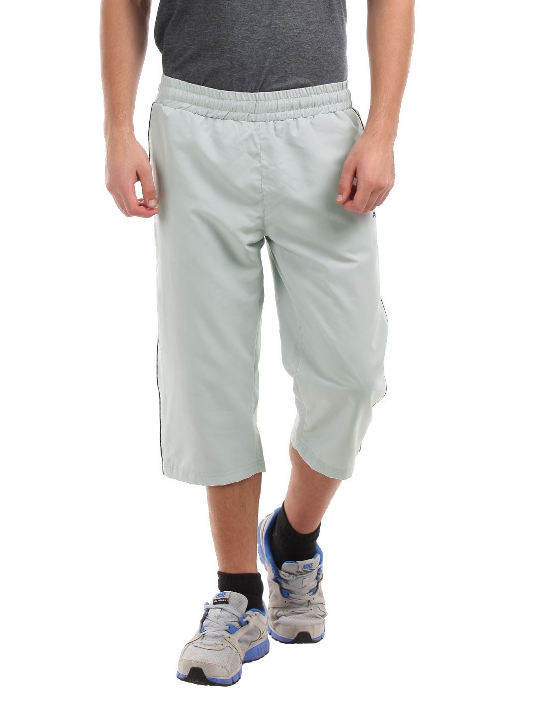 Buy Fila Men Grey & White 3/4 Length Pants - 293 - Apparel for Men - 86182