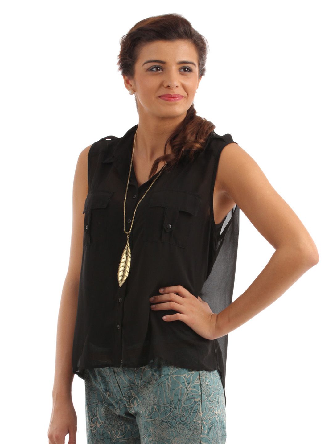 Forever New Women Black Shirt