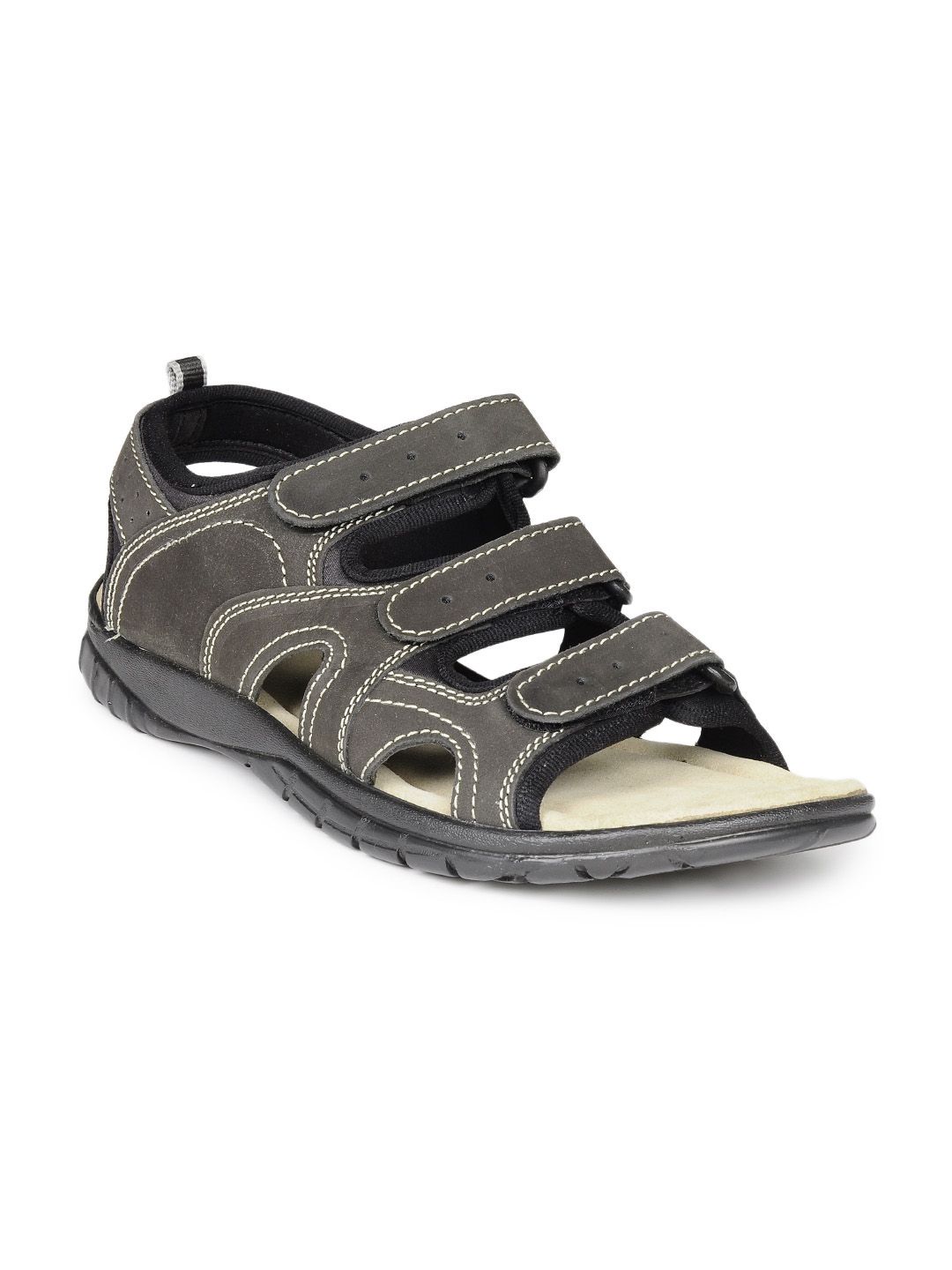 Gliders Men Black Sandals
