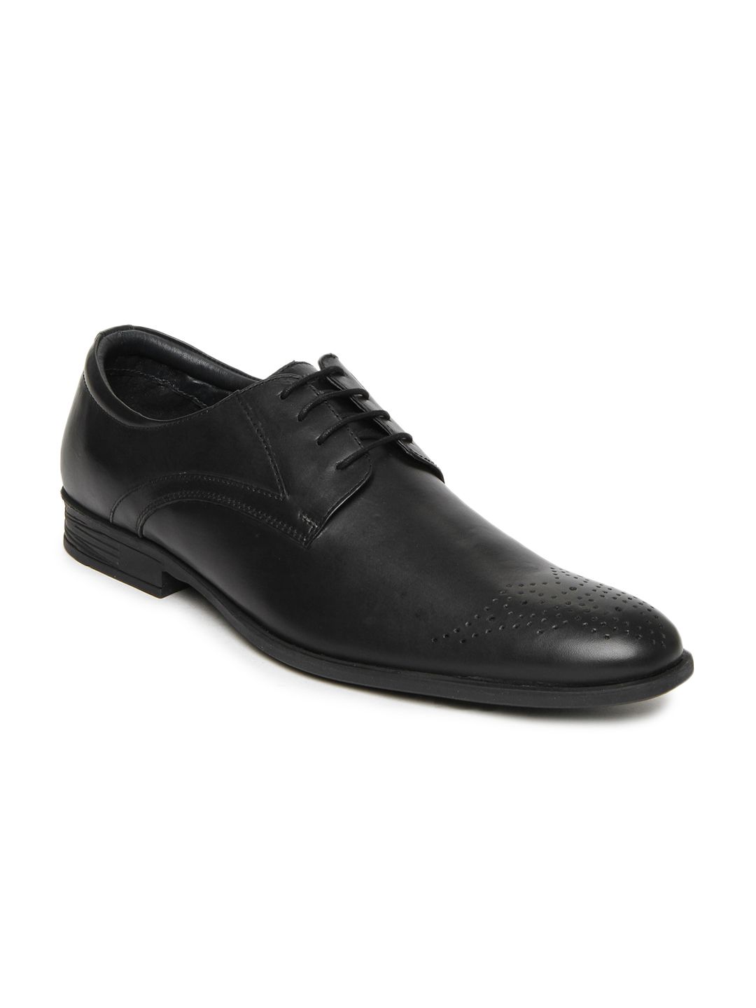Buy Hush Puppies Men Black Leather Formal Shoes - 633 - Footwear for ...