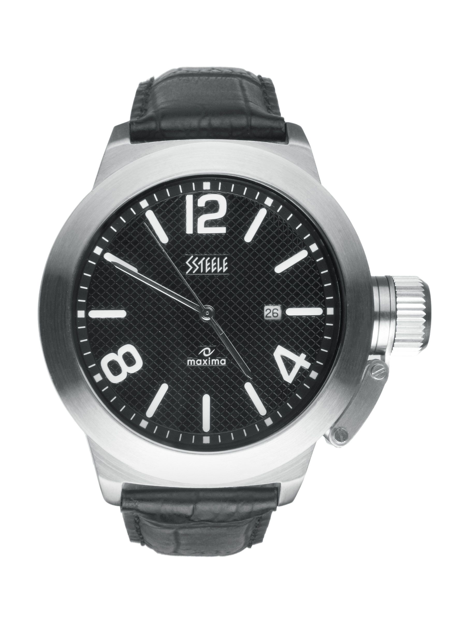 Maxima Ssteele Men Black Watch