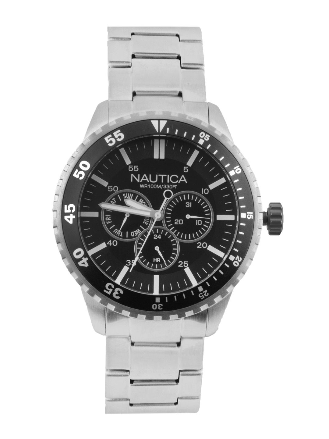 Nautica Men Black Dial Chronograph Watch