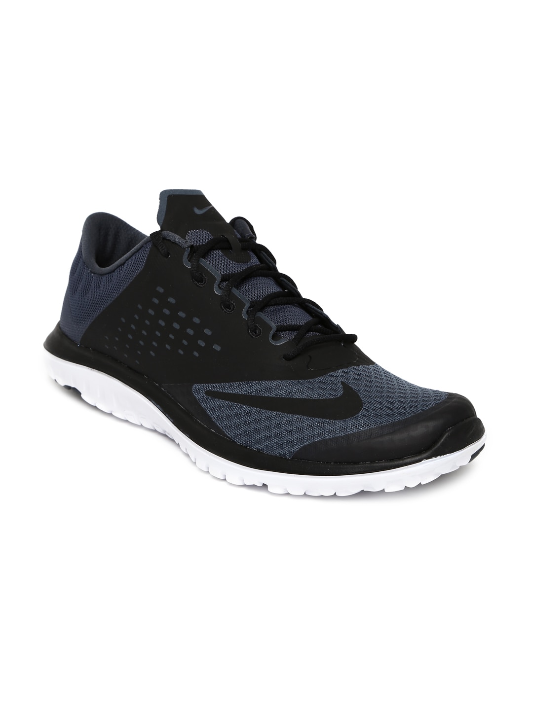 Buy Nike Men Grey & Black FS Lite Run 2 Running Shoes - 634 - Footwear ...