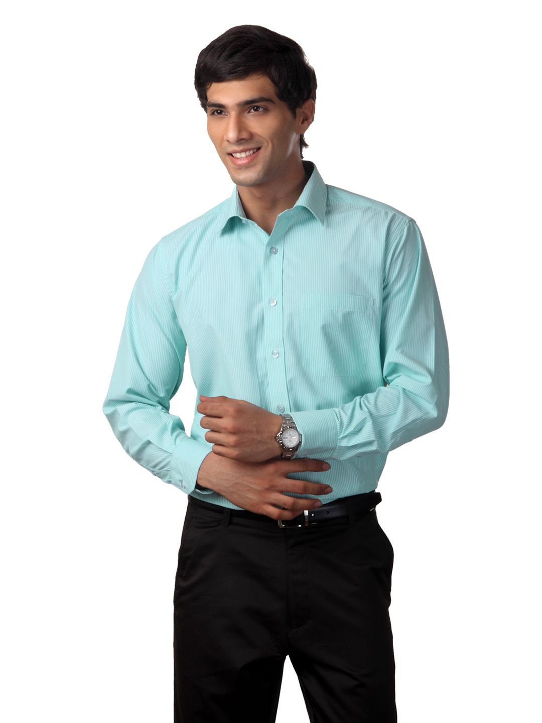 Peter England Men Blue Shirt