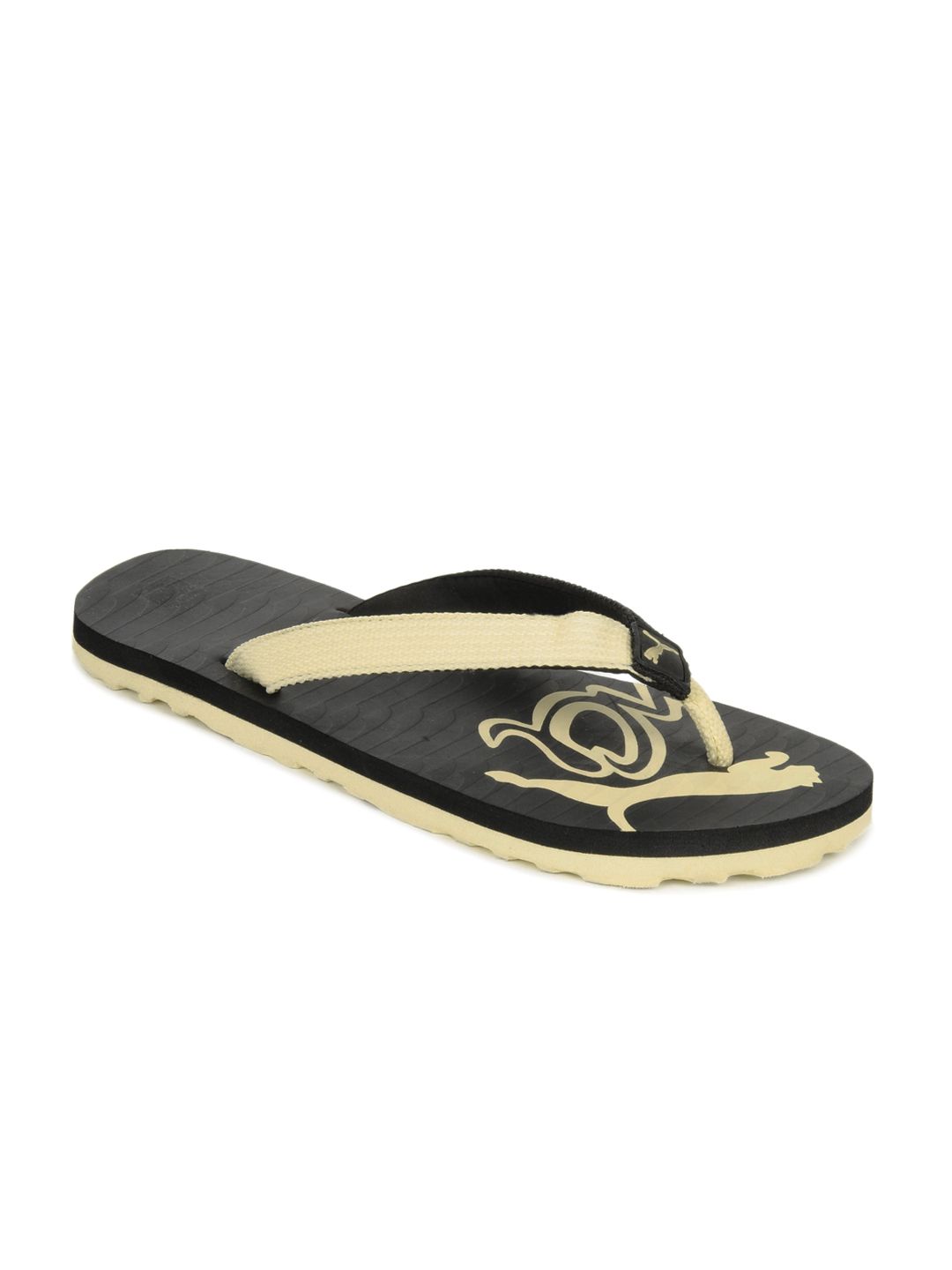 Puma Unisex Miami III Black & Beige Flip Flops