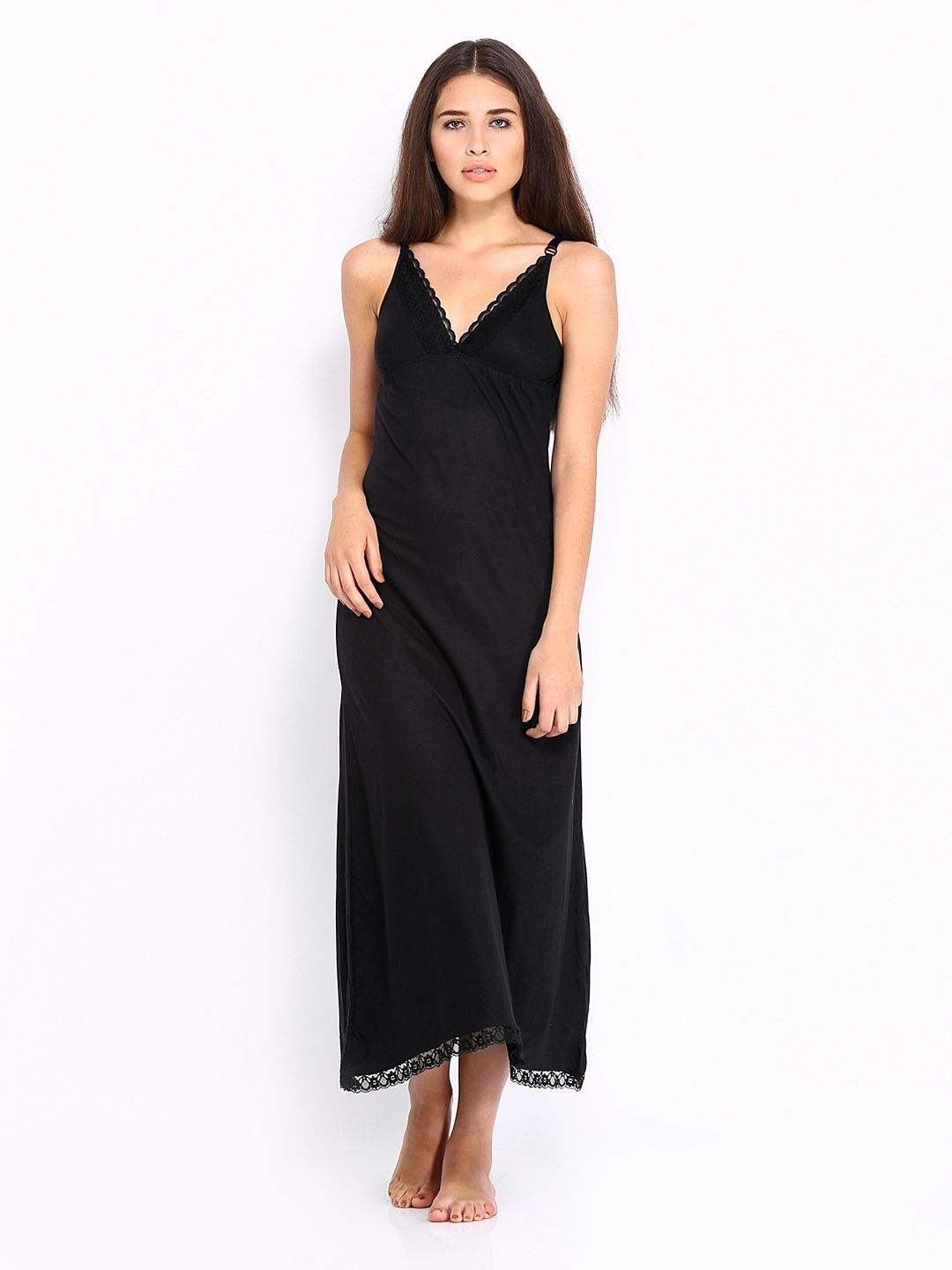here&now x redrose Red Rose Black Nightdress Slip-picture-23