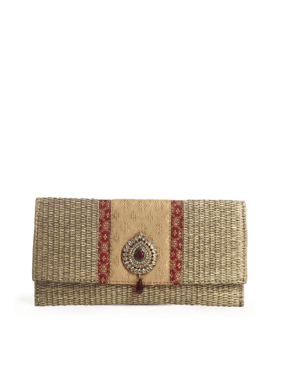 Rocia Women Gold Coloured Clutch