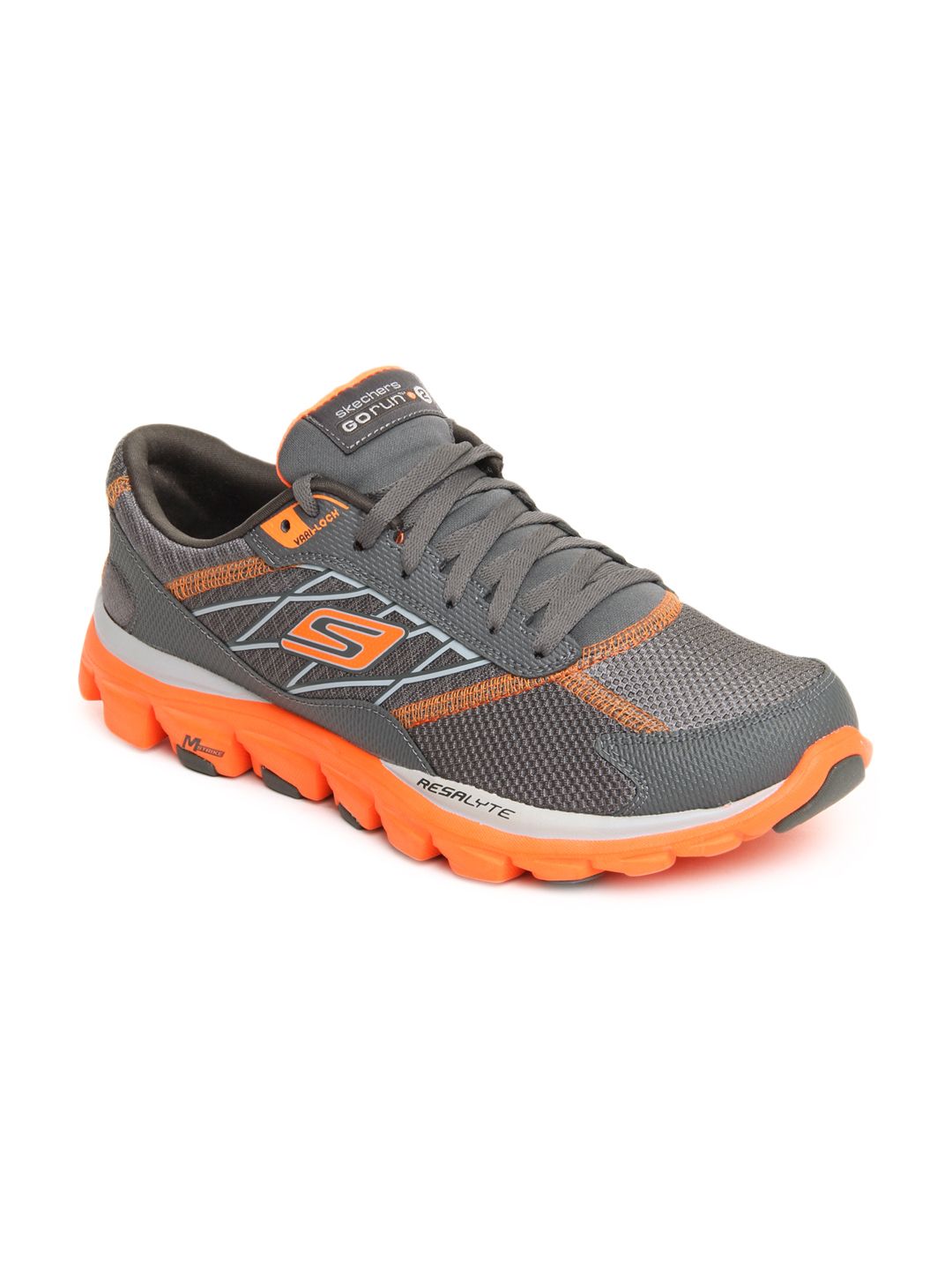 Buy Skechers Men Grey & Orange Go Run Ride 2 Sports Shoes - 634 ...