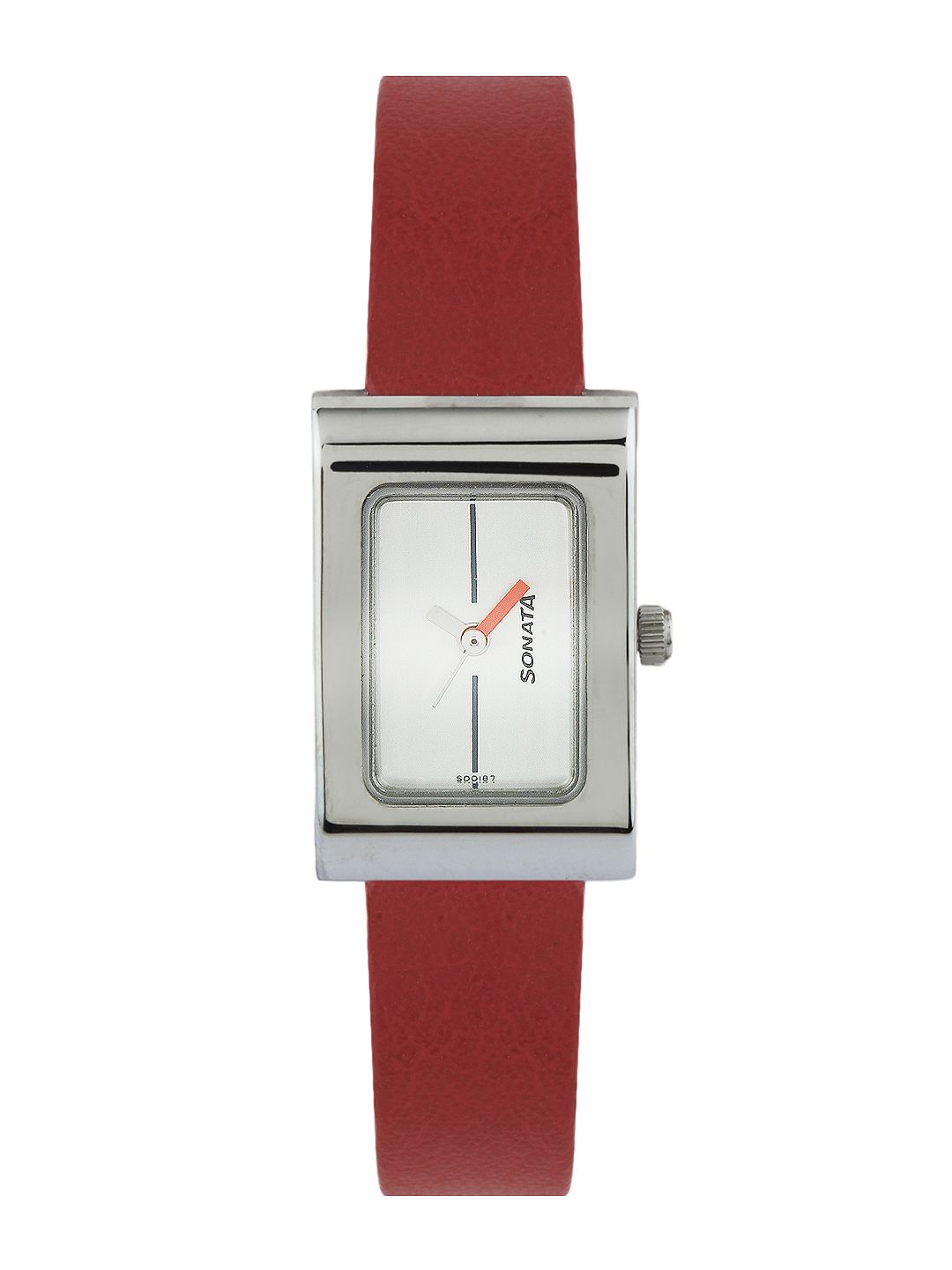 Sonata Women Silver-Toned Dial Watch image.