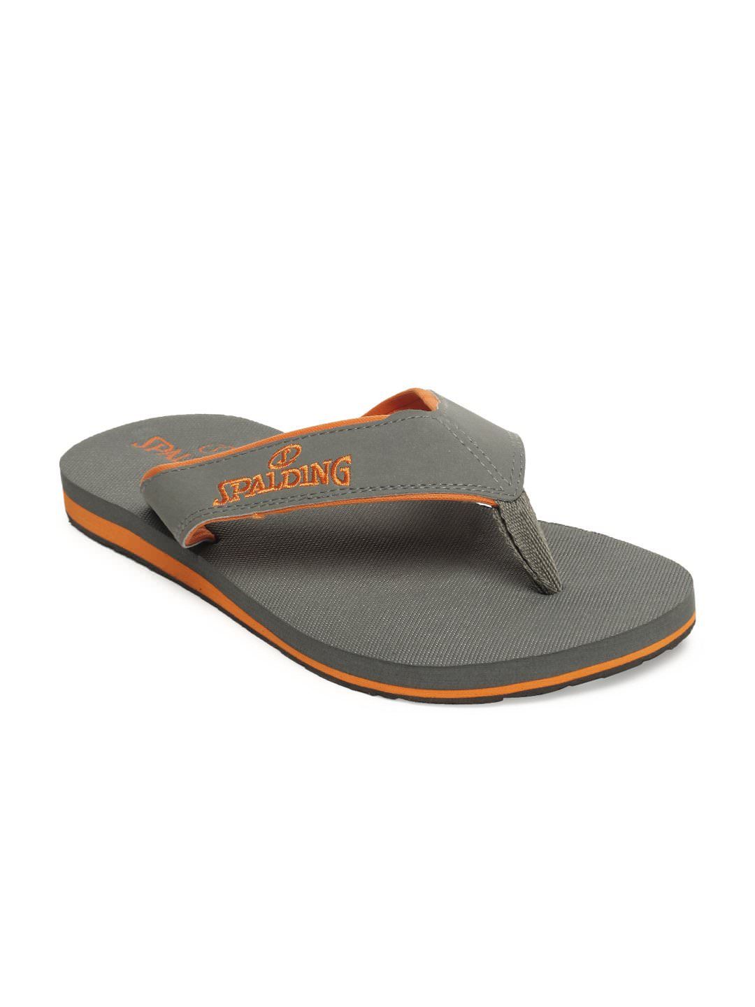 Spalding Men Game Grey Orange Flip Flops