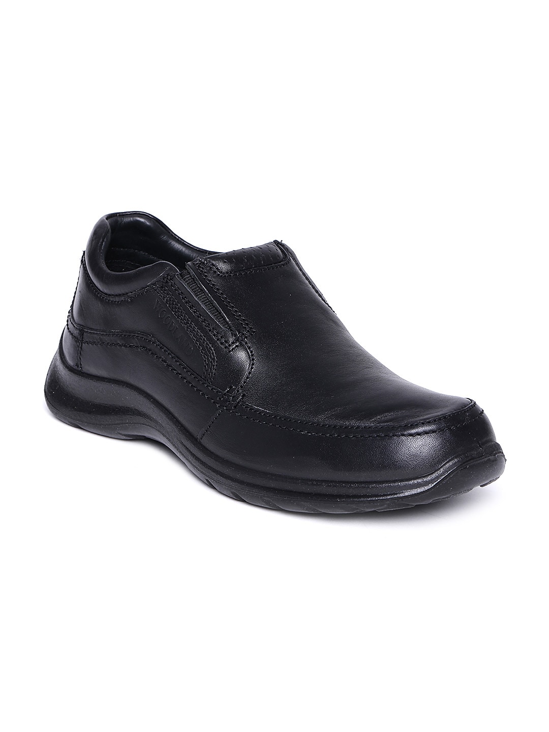 Buy Woodland Men Black Leather Casual Shoes - 632 - Footwear for Men ...