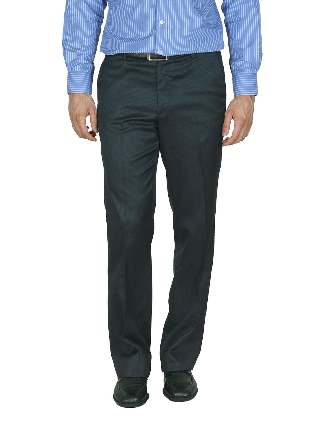 Wills Lifestyle Men Charcoal Trousers