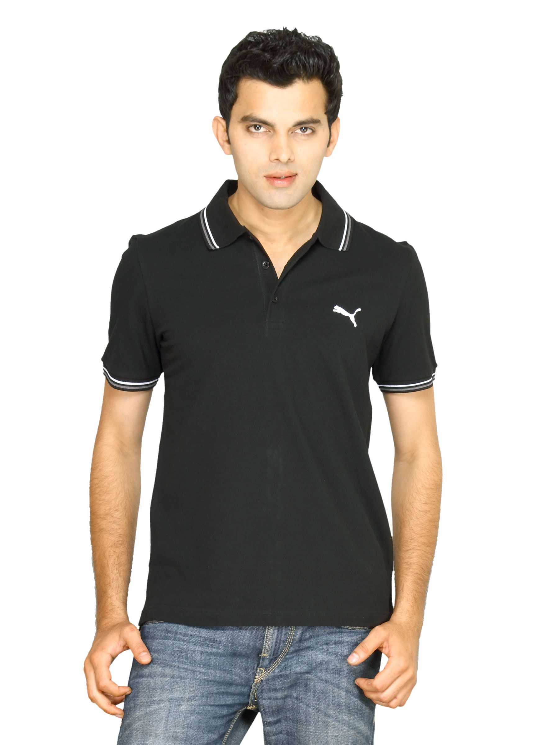 Puma Men's Foundation Polo Black T-shirt