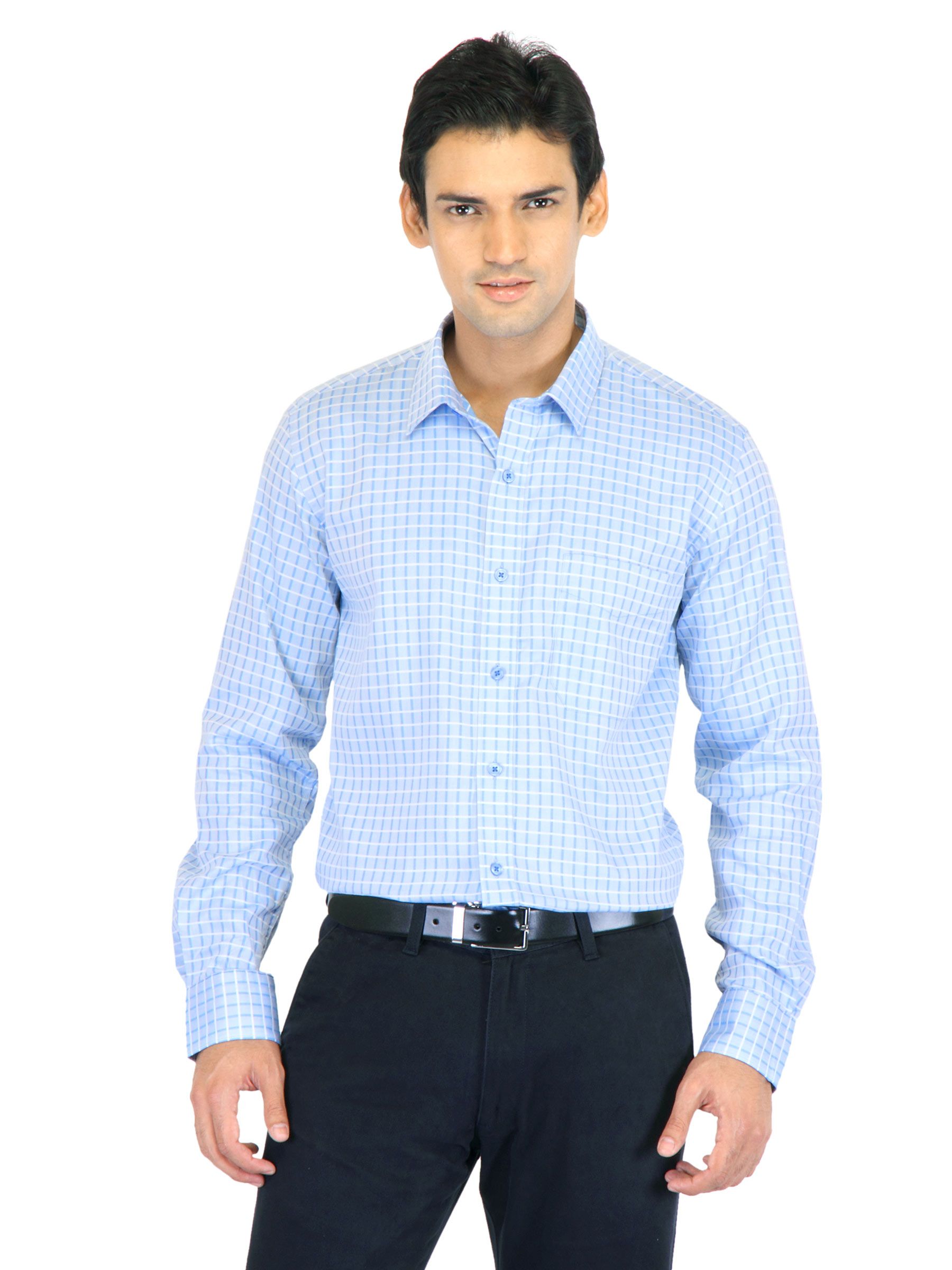 Black coffee Men Micheal Blue Slim Fit Shirt