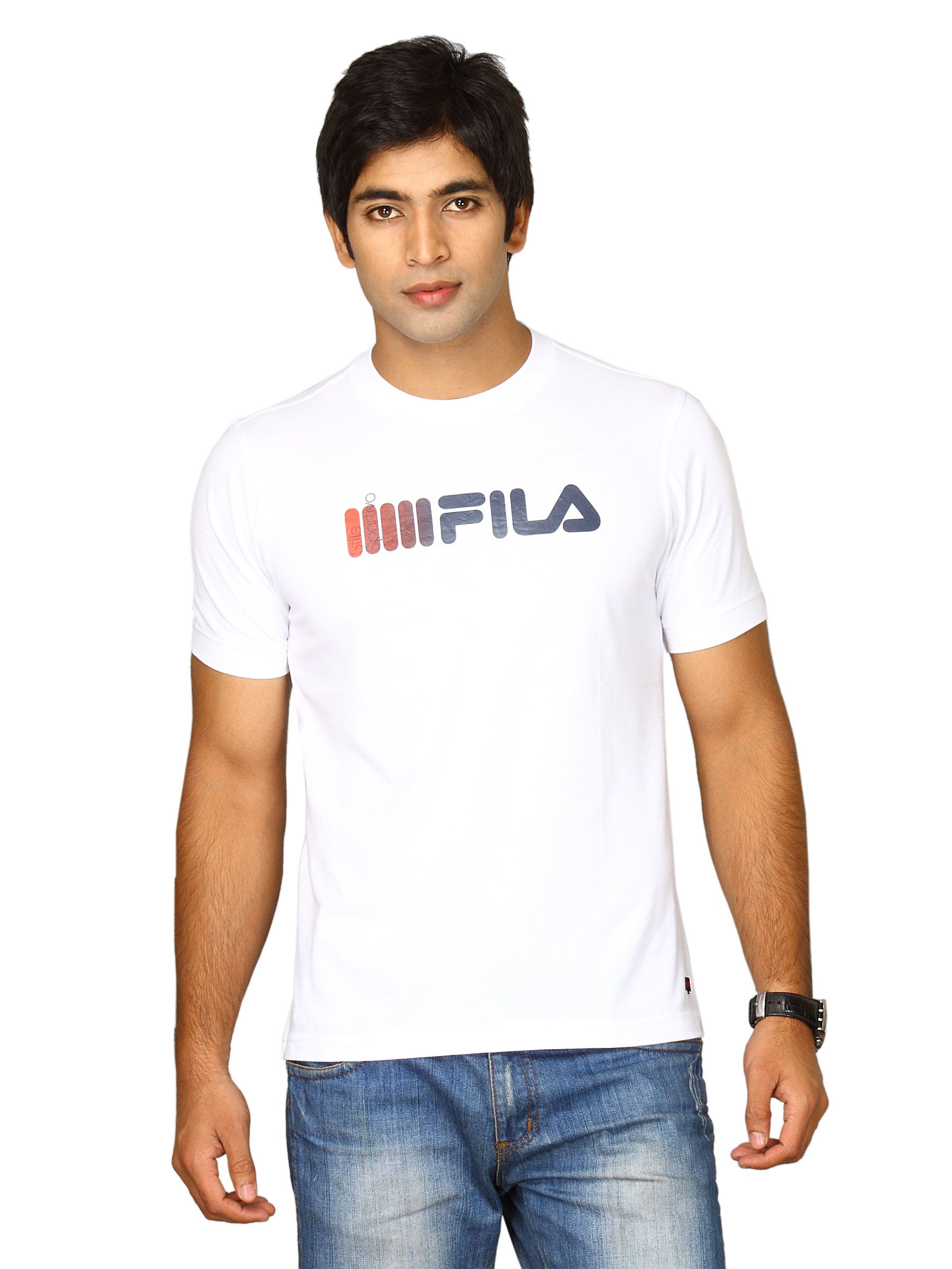 Fila Men's Crew Neck White T-shirt