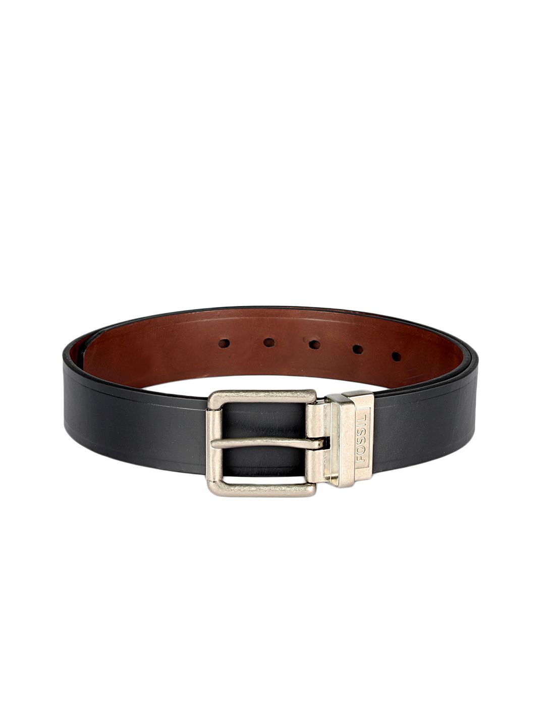 Fossil Men Black & Brown Ethan Belt