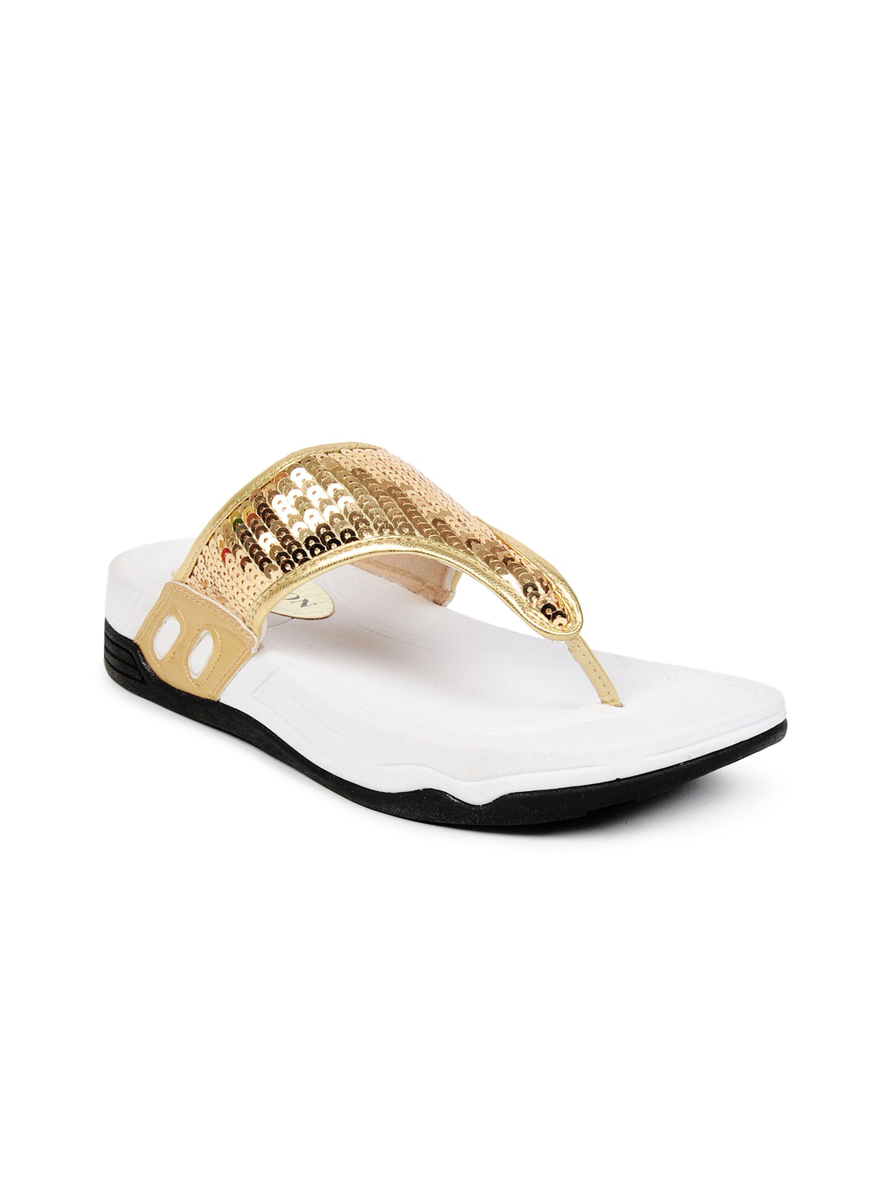 Carlton London Women Glitterati Gold Slippers