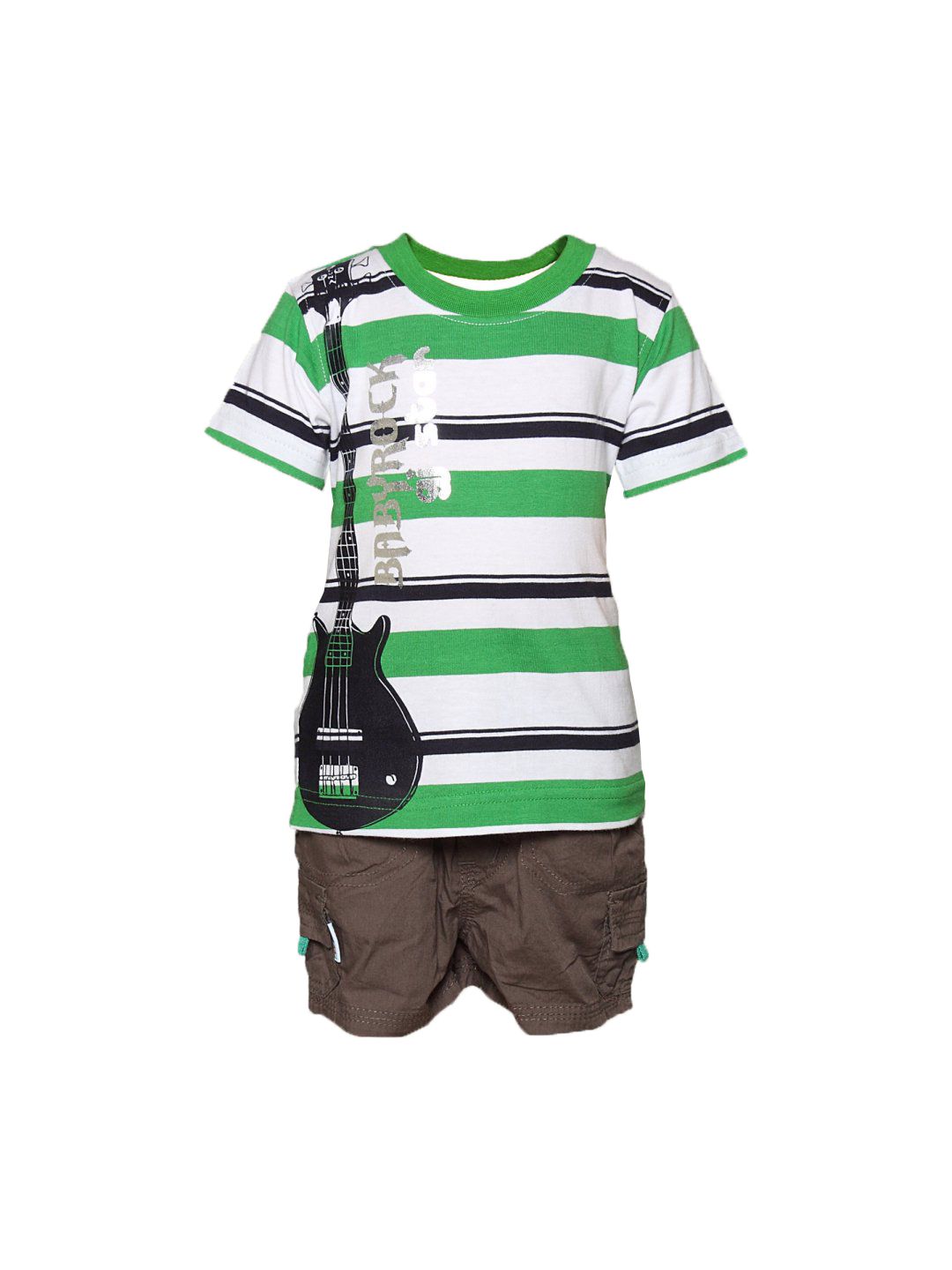 Gini and Jony Boy's King Green White Brown Kidswear