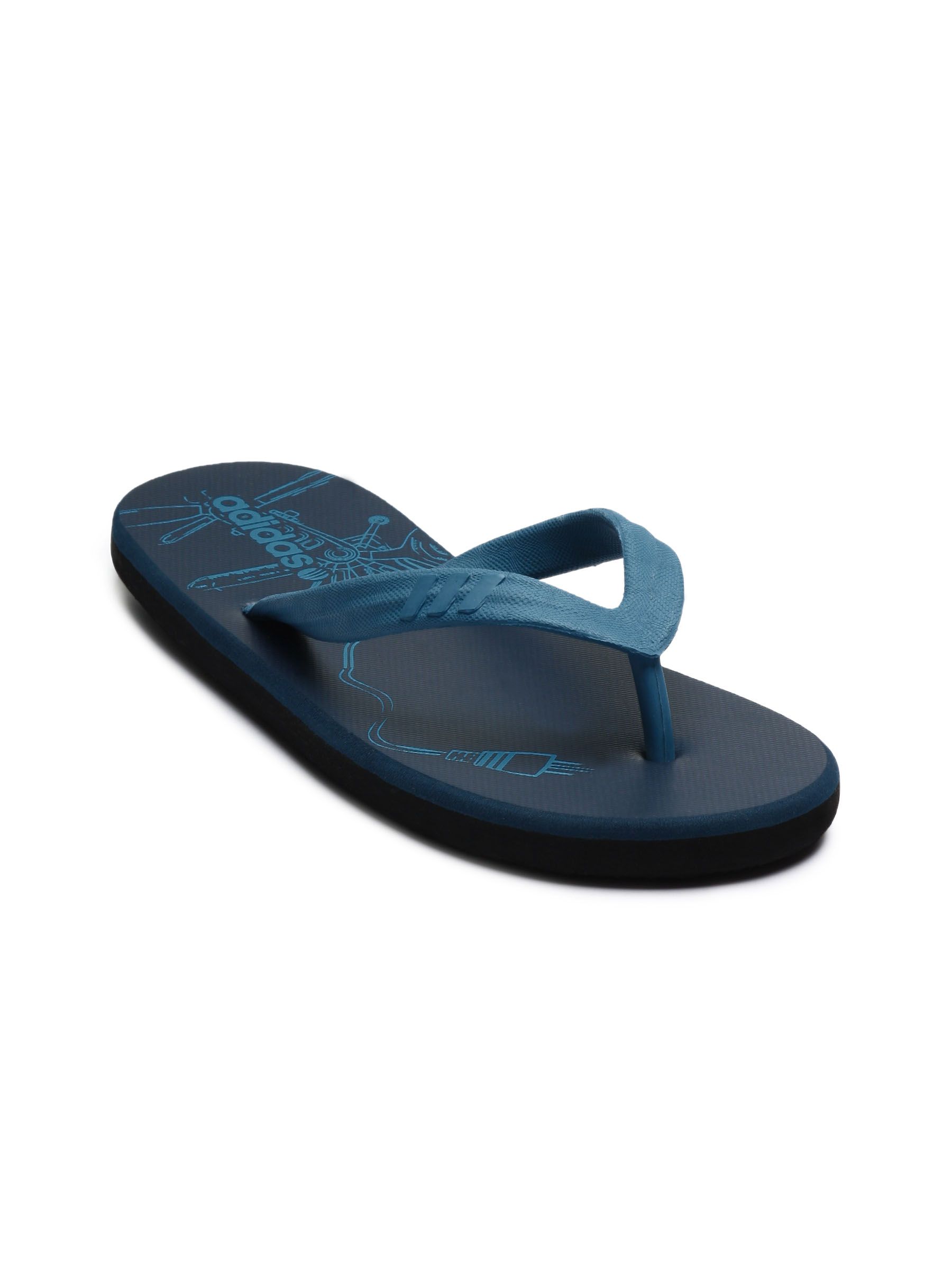 ADIDAS Men Plugged In Blue Flip Flops
