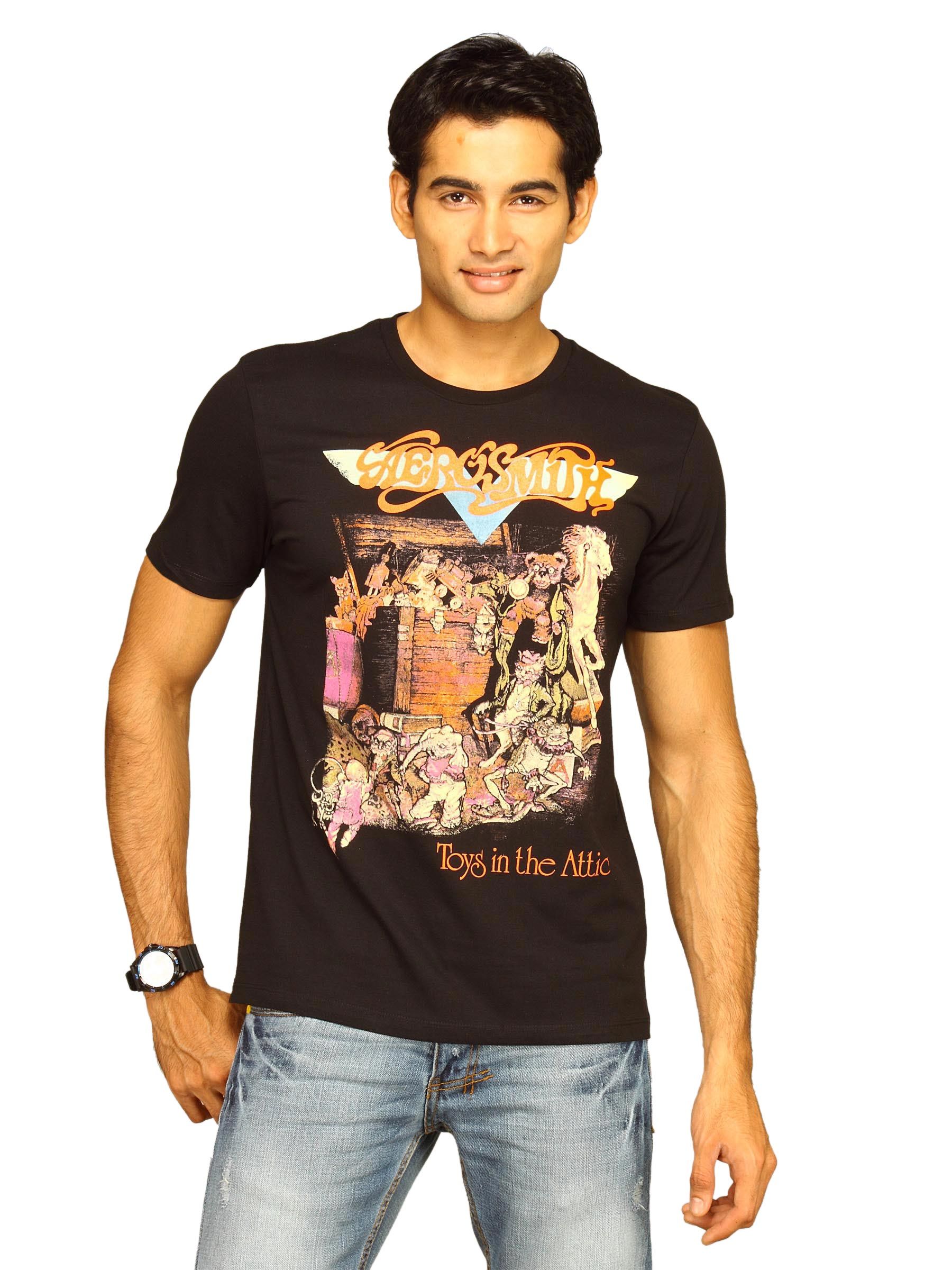 Aerosmith Men's Attic Black T-shirt