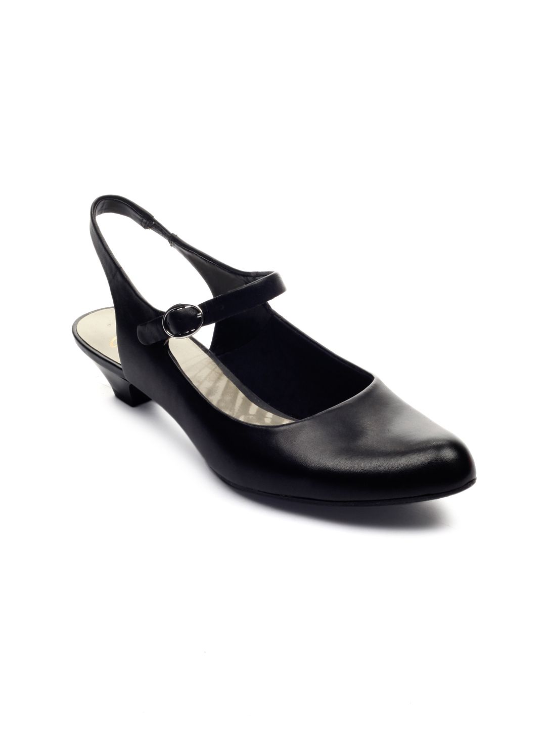 Clarks Women Chart Leather Black Formal Shoes