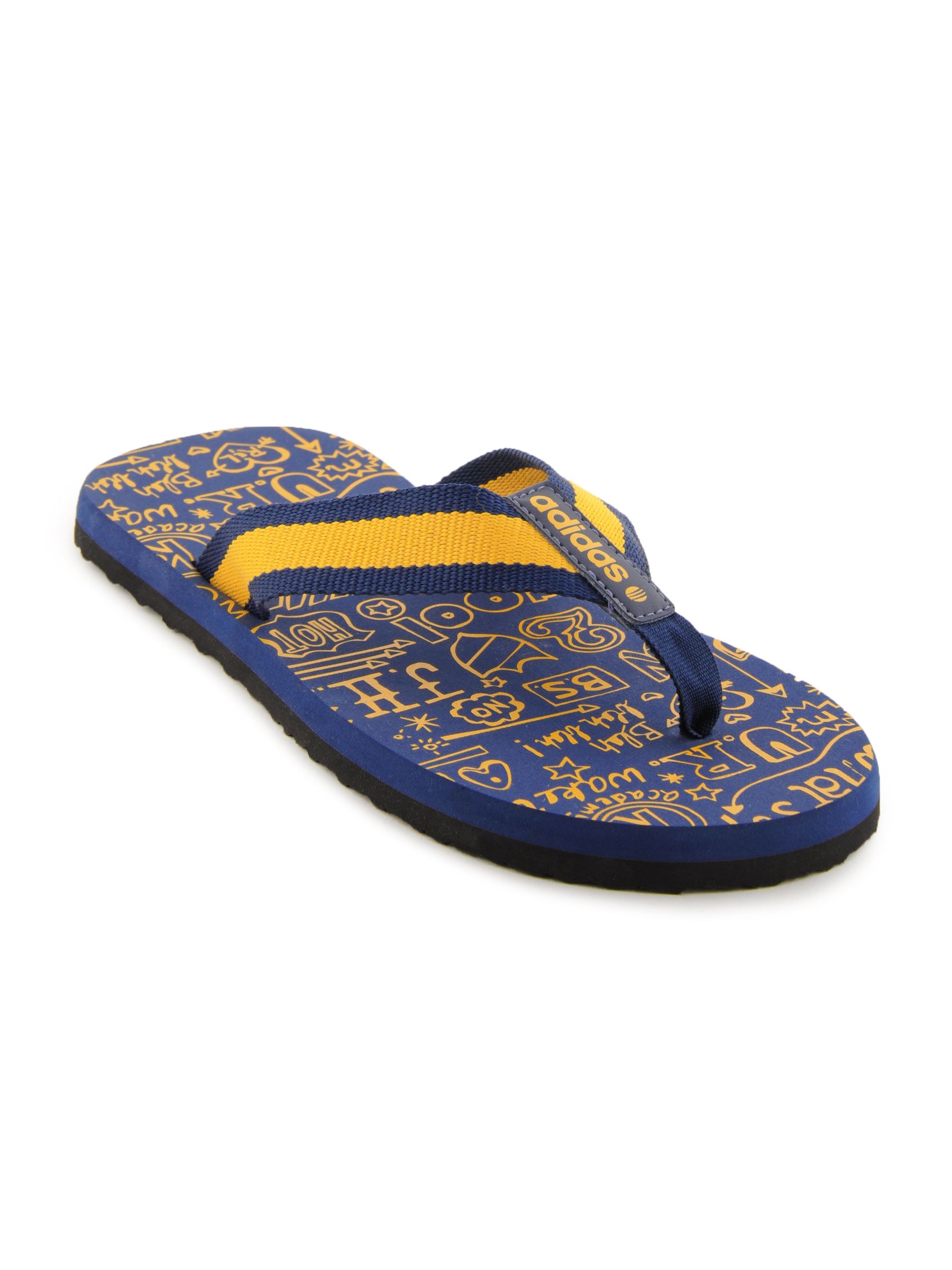 ADIDAS Men Graffiti Navy Blue Flip Flops