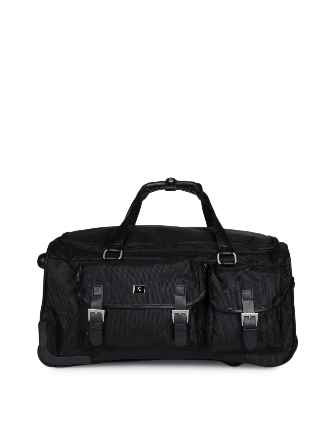 Peter England Unisex Black Duffle Bag