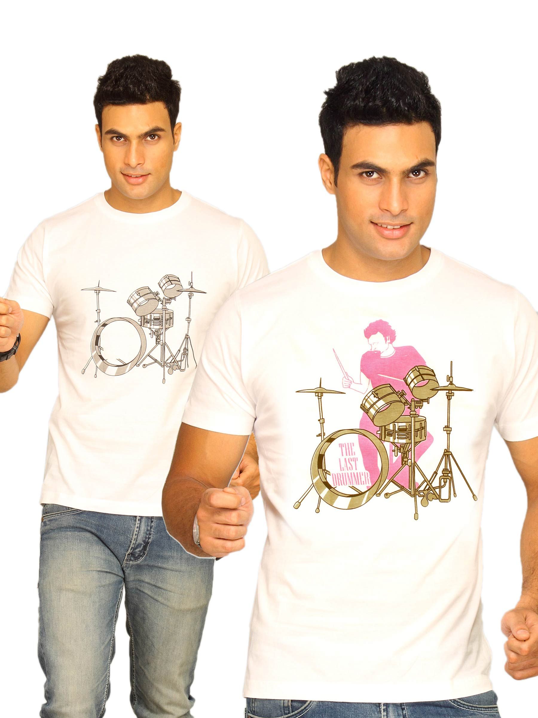 Inkfruit Men's The Last Drumer White UV T-shirt