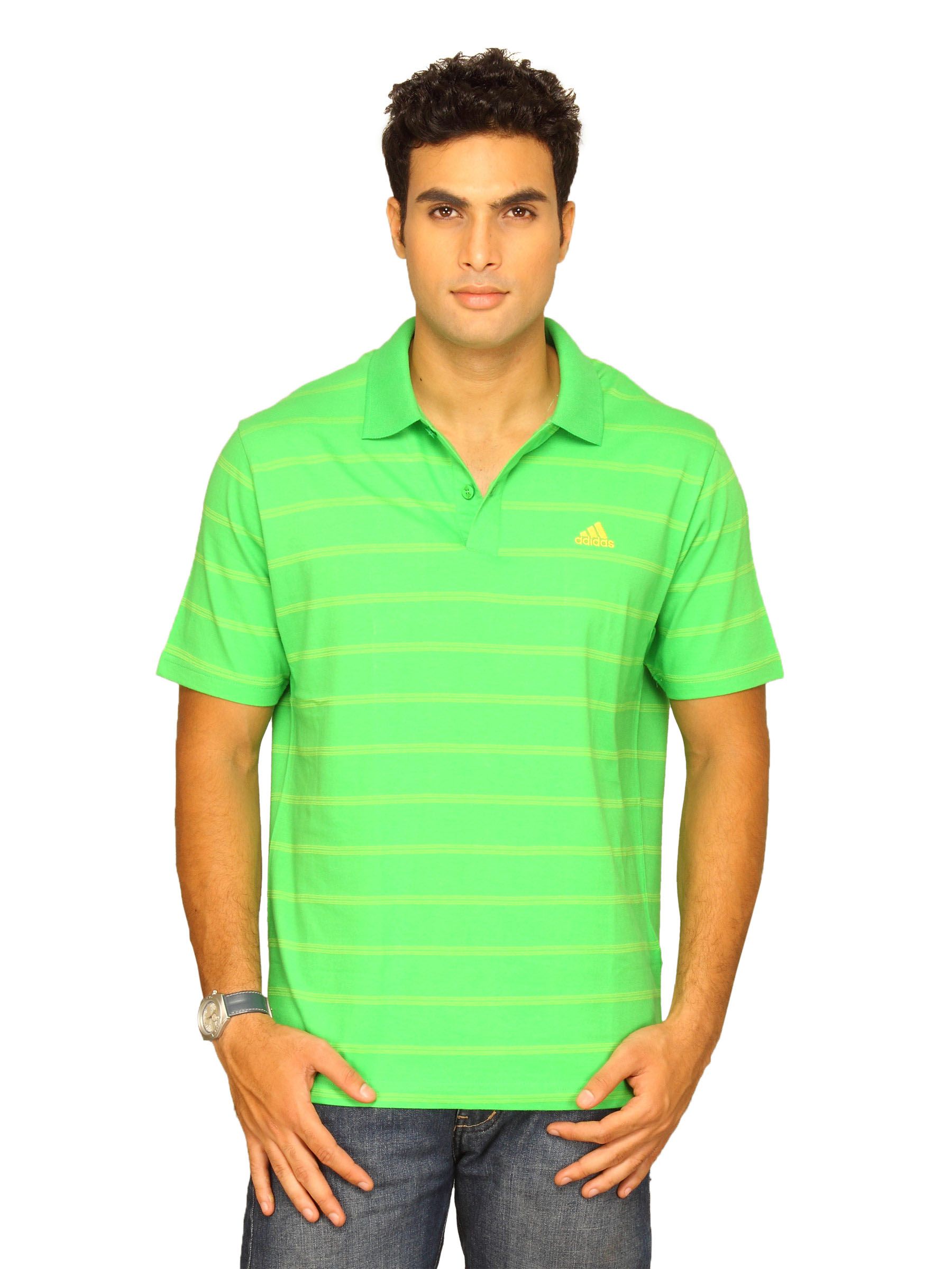 ADIDAS Men's Green Polo T-shirt
