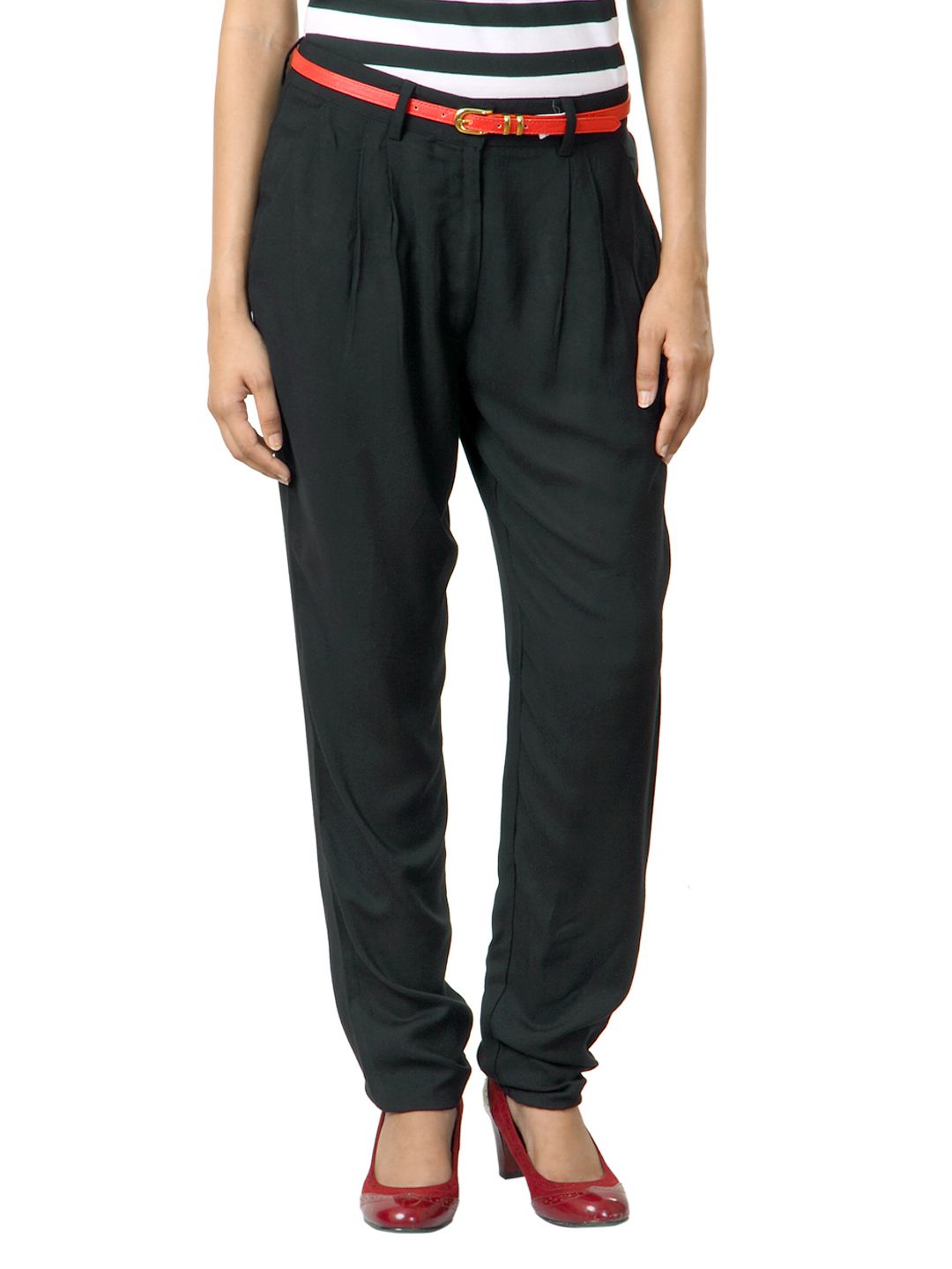 Femella Women Black Trousers