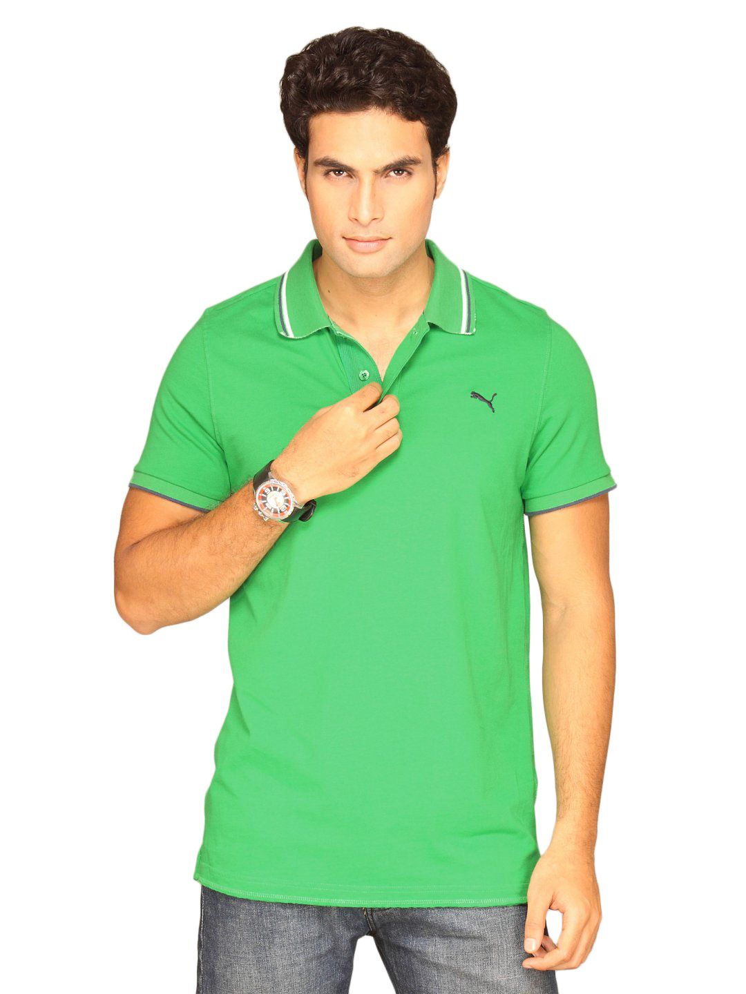 Puma Men's Polo Green T-shirt