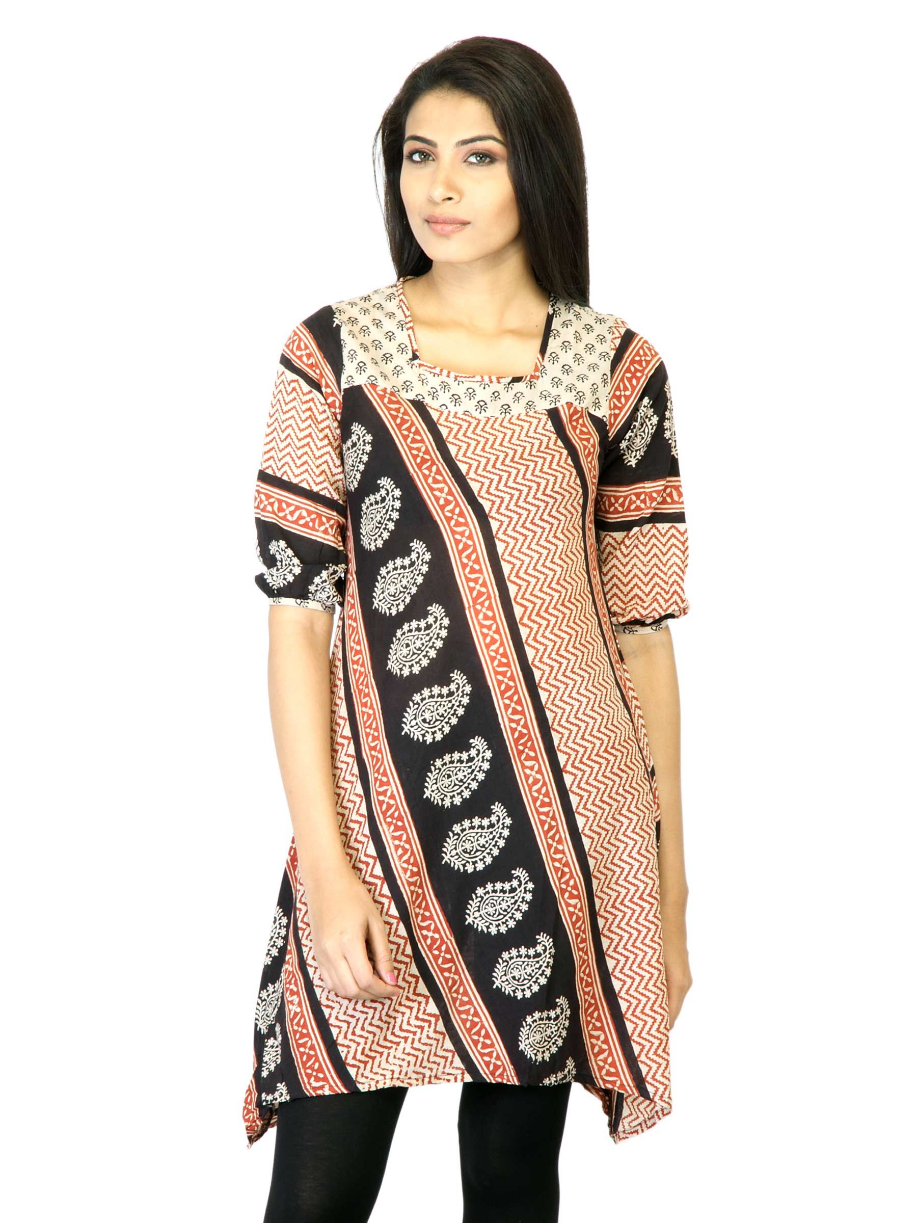 Mother Earth Women Beige Printed Kurta