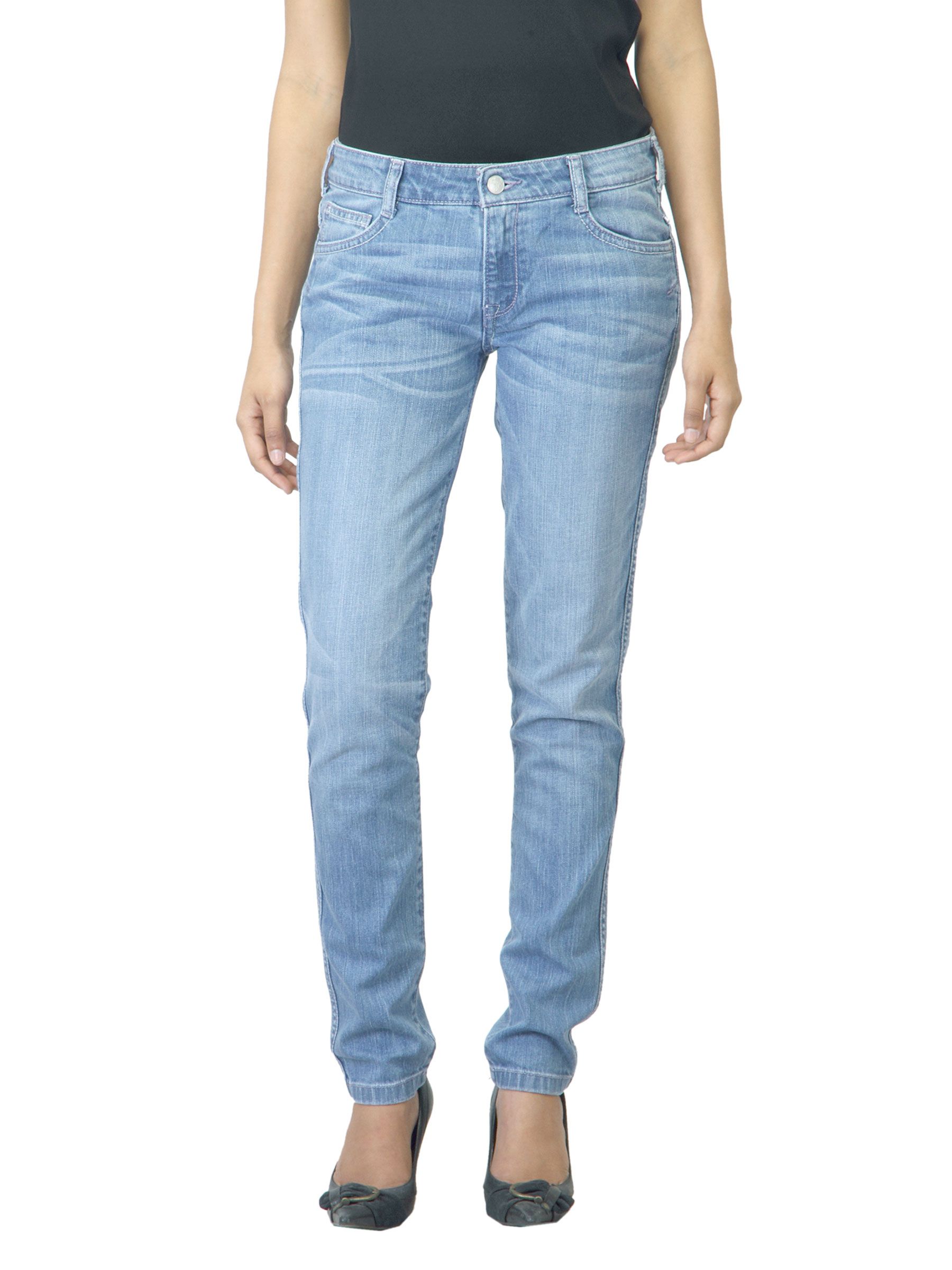 Jealous 21 Women Washed Light Blue Jeans