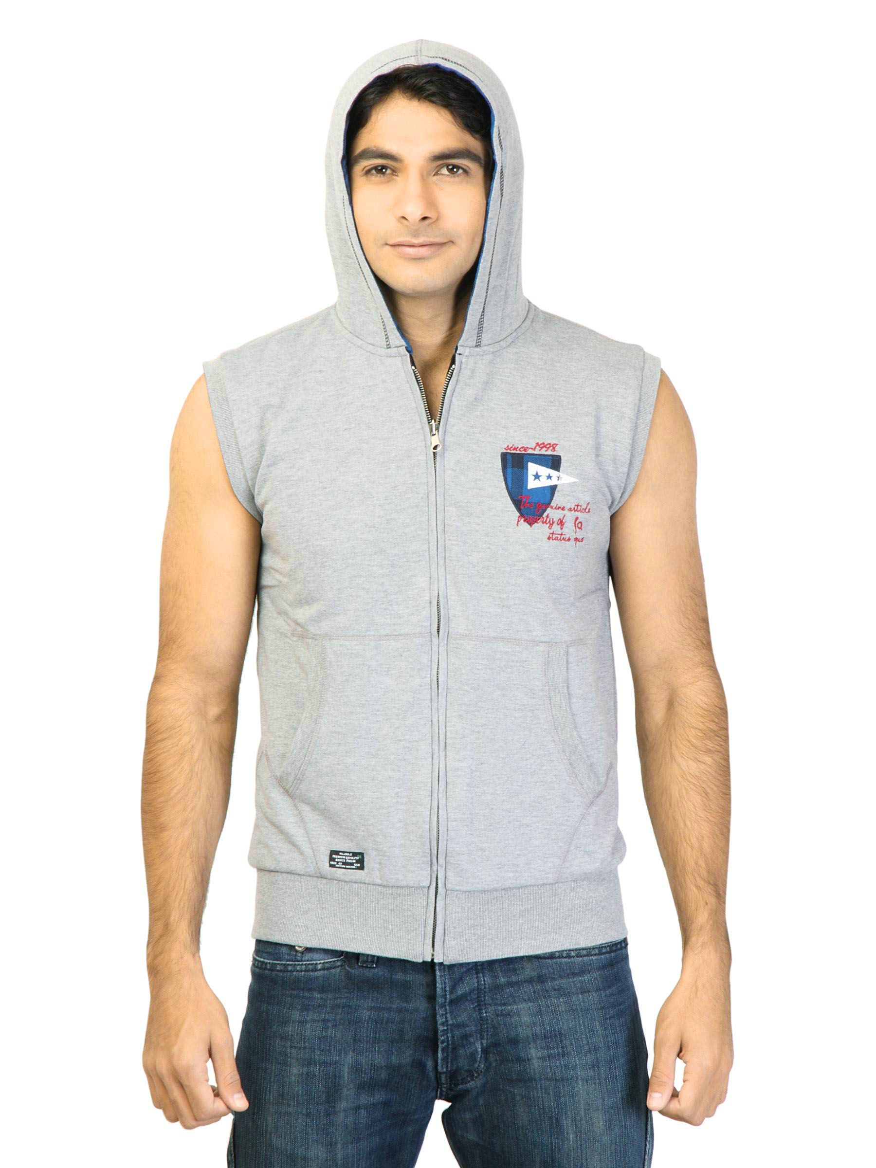 Status Quo Men Solid Grey Sweatshirt