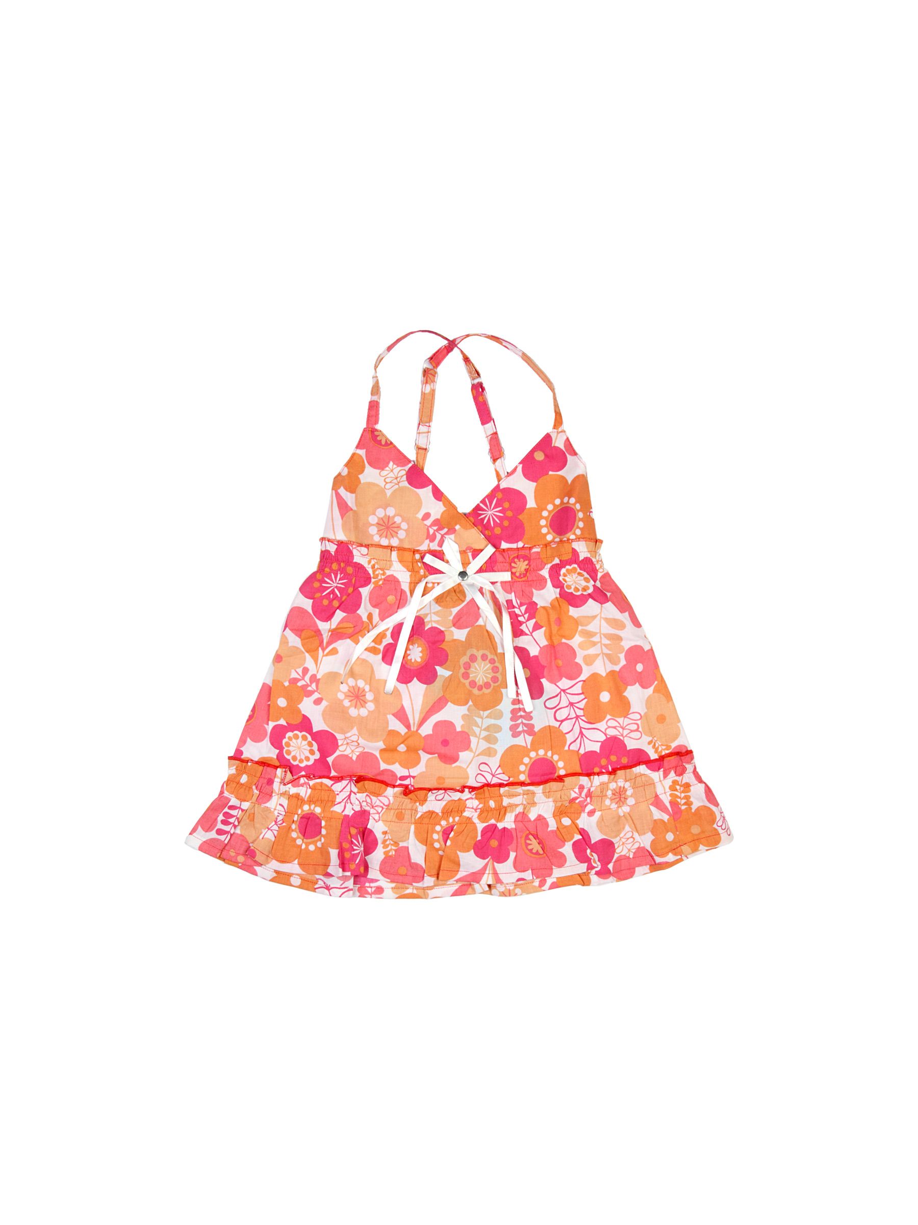 Ant Kids Flower Orange Dresses