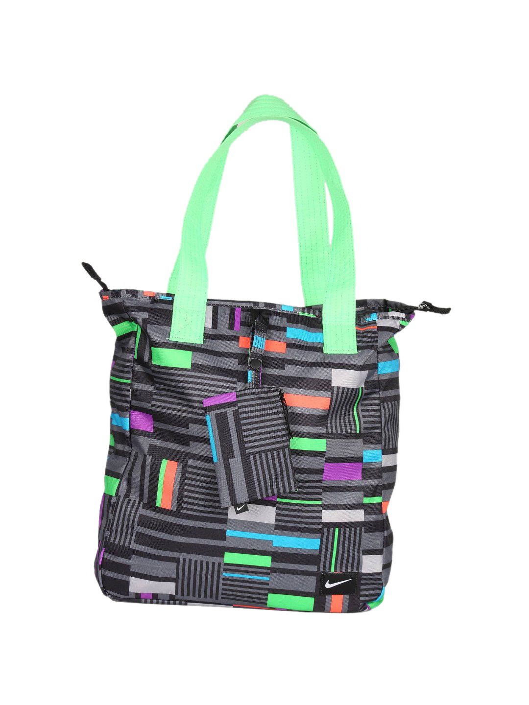 Nike Grey Printed Handheld Bag