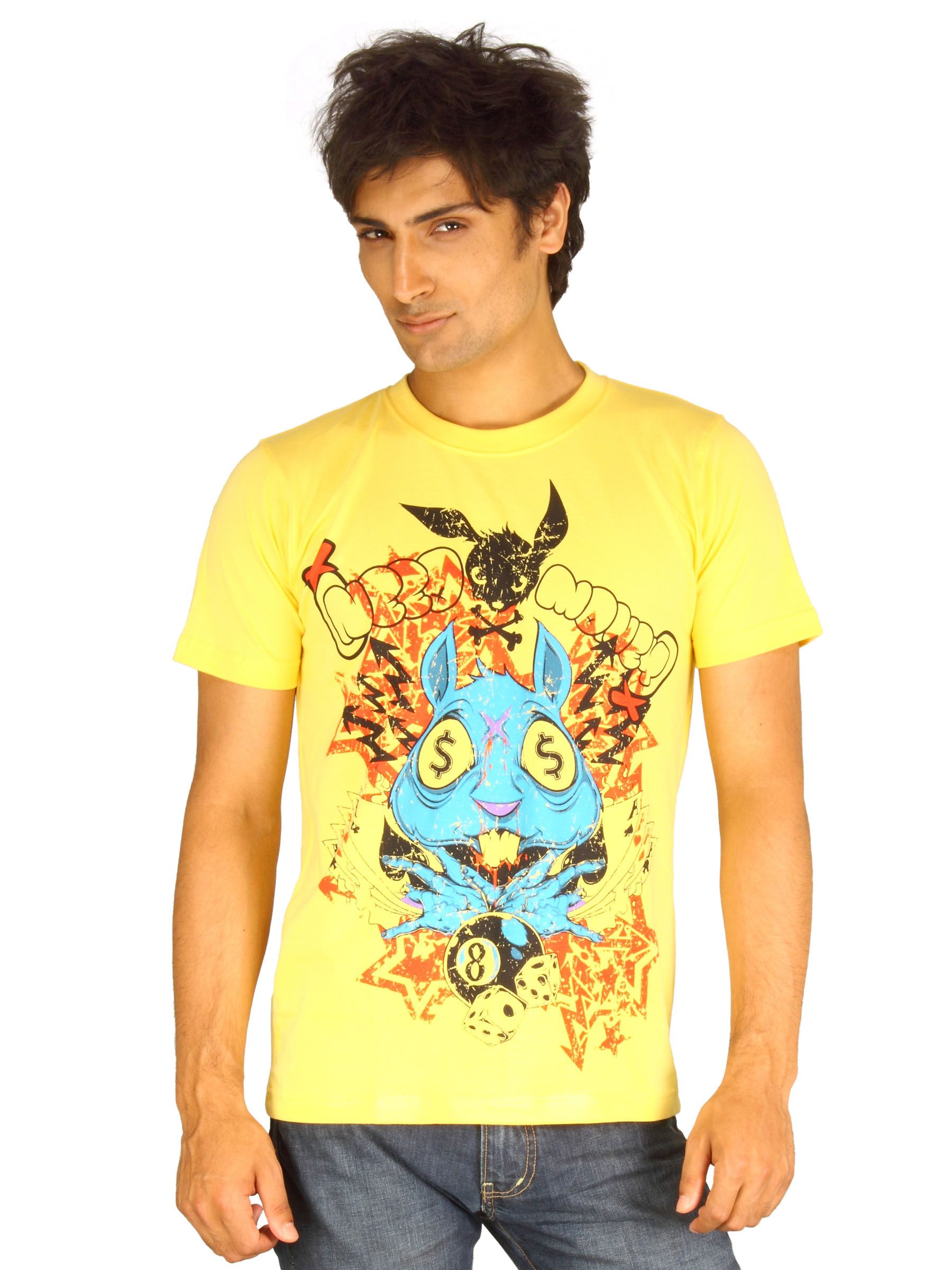 Guerrilla Men's Need Money Yellow T-shirt