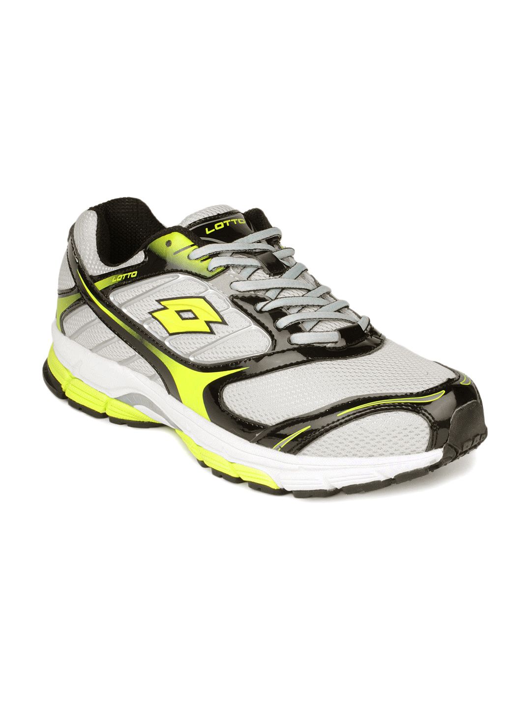 Lotto Men Silver & Green Sports Shoes