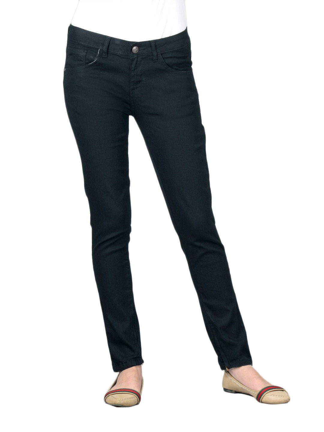 Jealous 21 Women Supper Zipped Ankle Black Jeans
