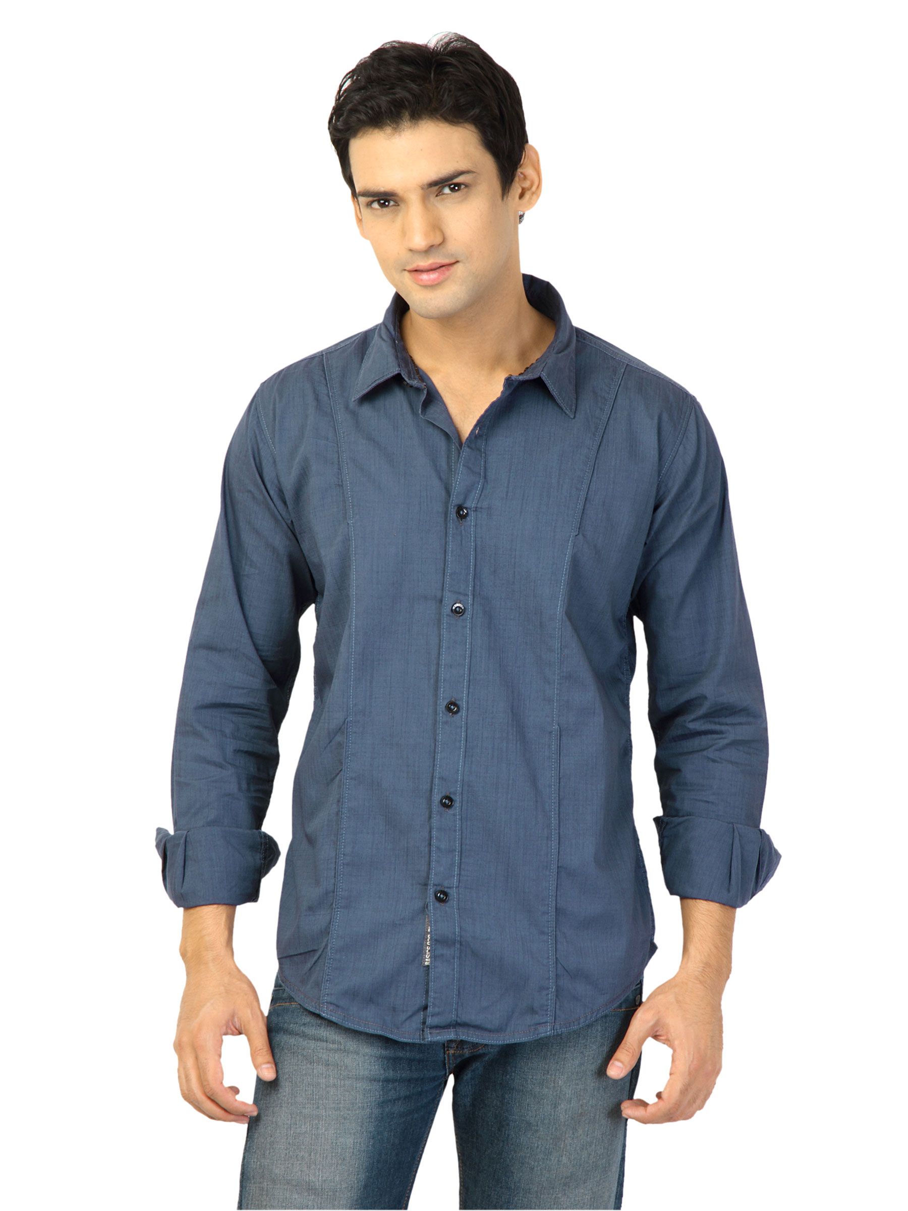 Basics Men Blue Slim Fit Shirt