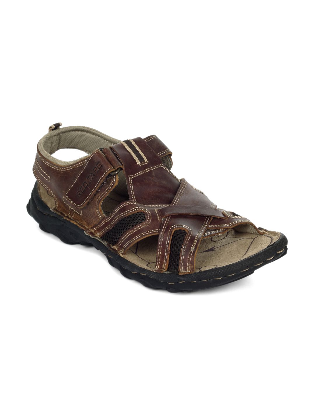 Red Tape Men Brown Sandals