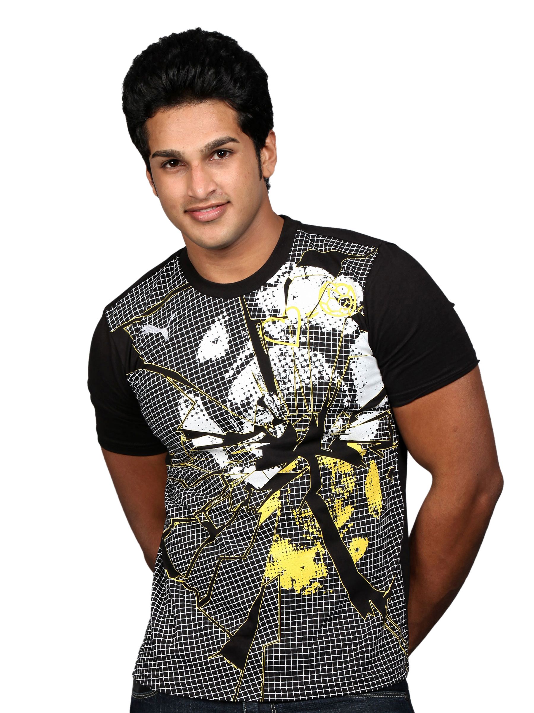 Puma Men's Football Smash Graphic Black T-shirt