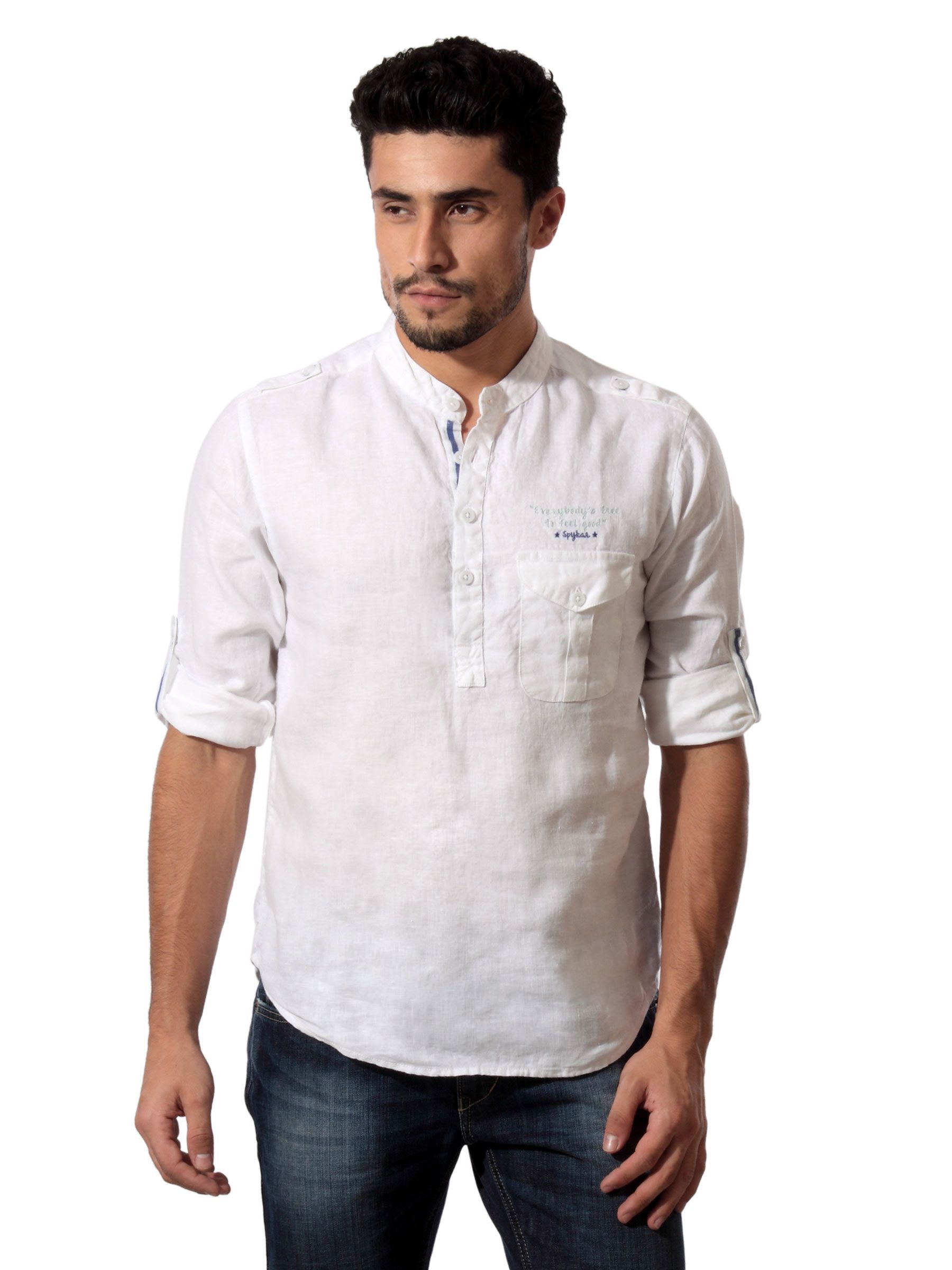 Spykar Men Everybody White Shirt