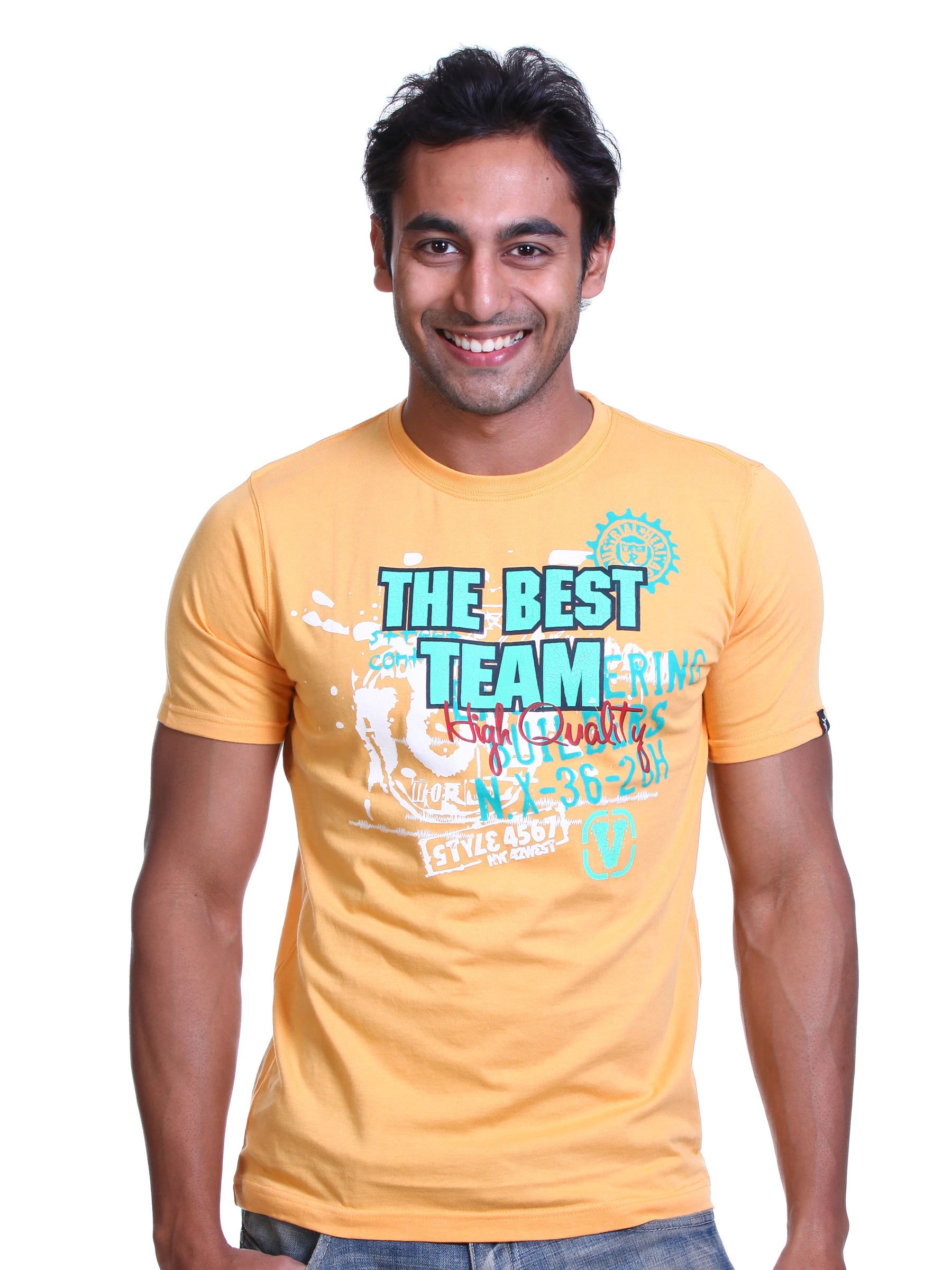 Probase Men Yellow T-shirt