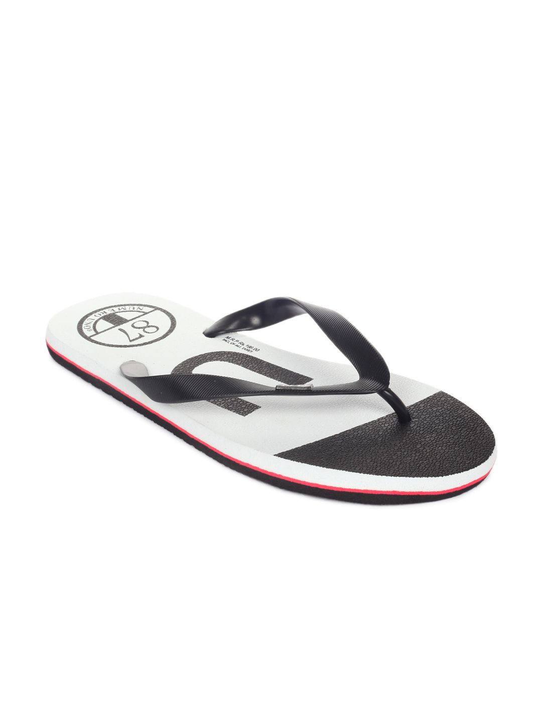 Numero Uno Men Black Flip Flops