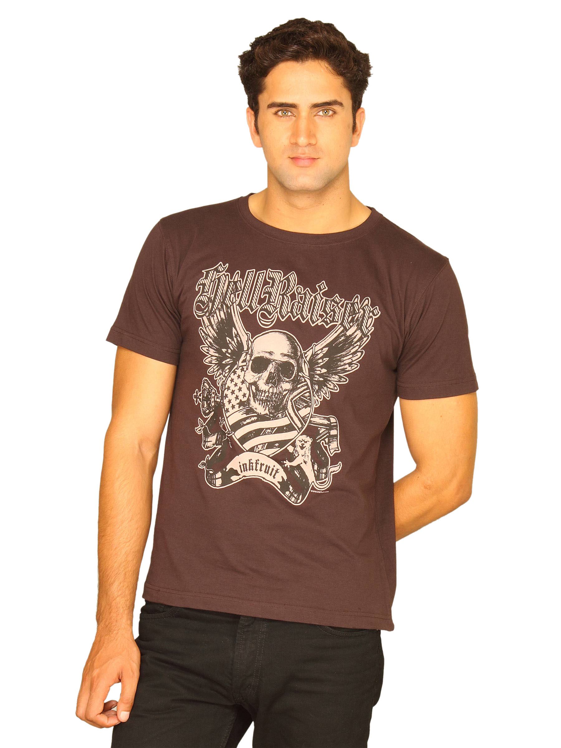 Inkfruit Men's Hell Raiser Brown T-shirt