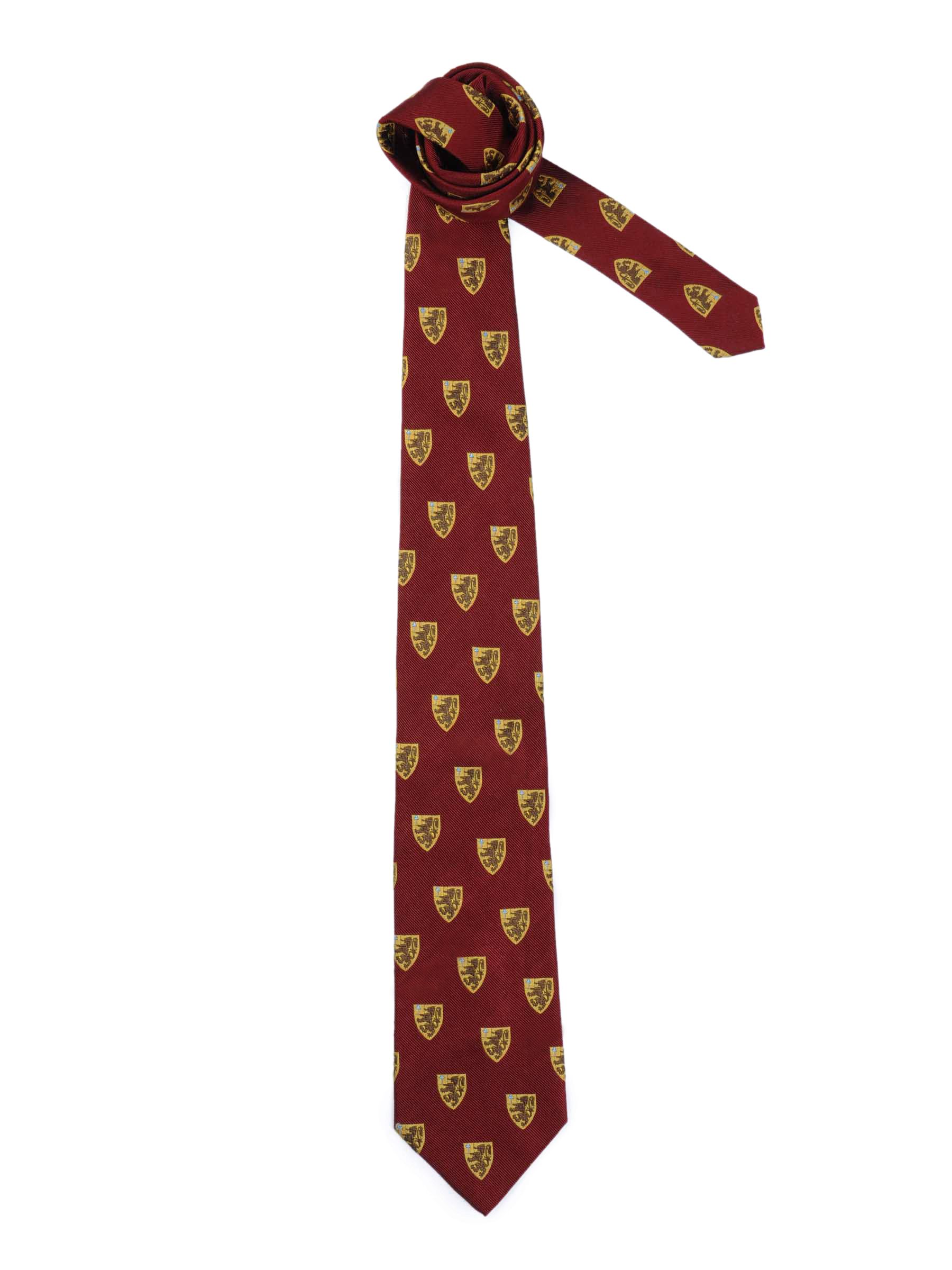 Reid & Taylor Men Printed Maroon Tie
