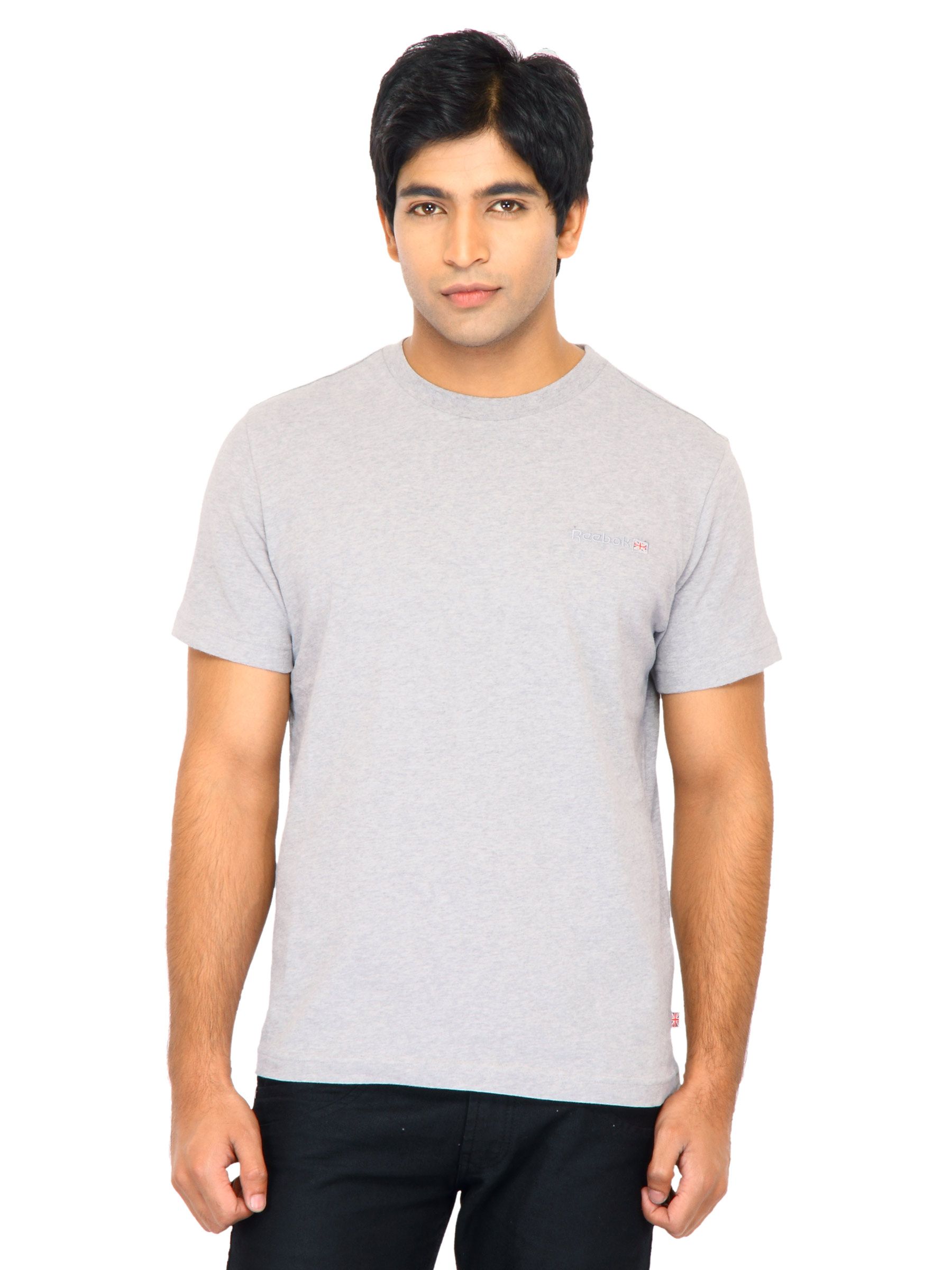 Reebok Men Heather Grey T-shirt
