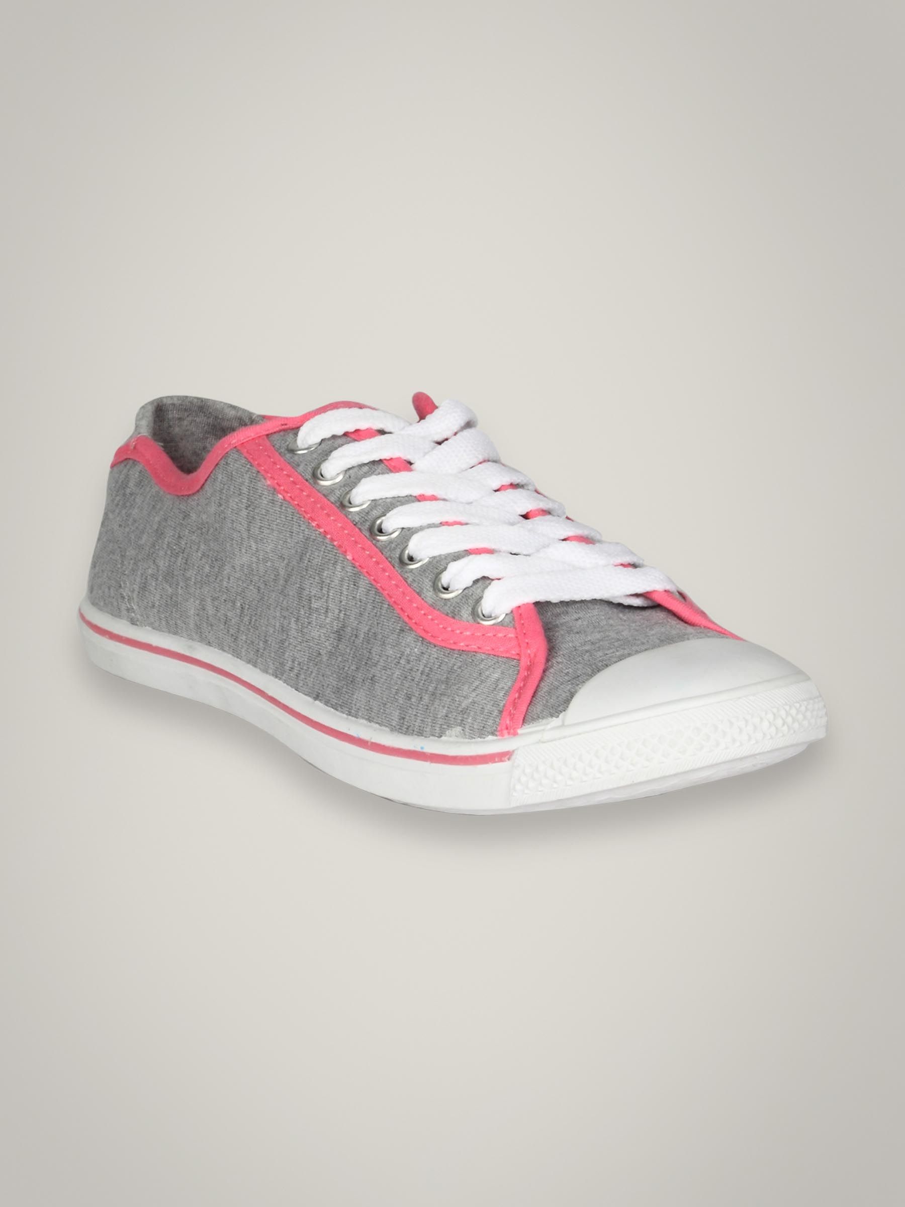 Numero Uno Women Canvas Grey Pink Shoe